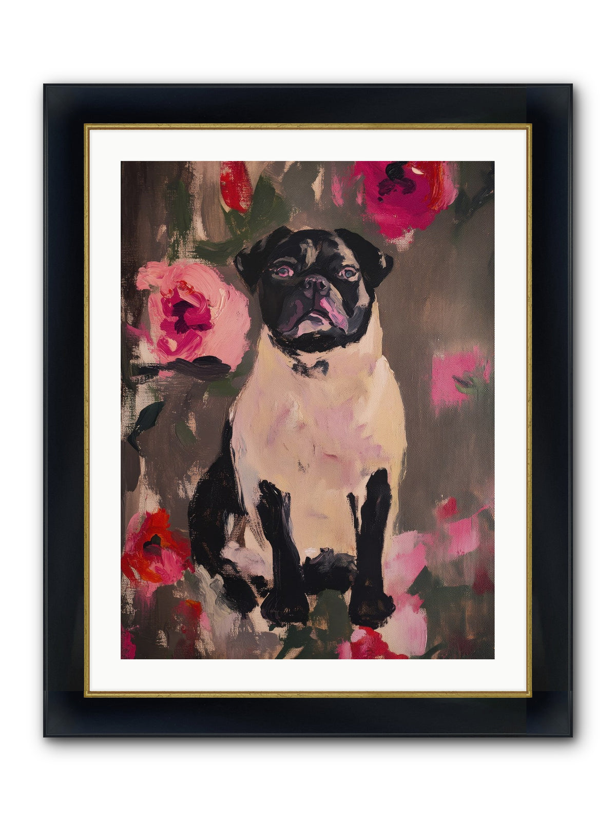 Jardin's Jewel Framed Print - Wide Black w/Gold 24x32