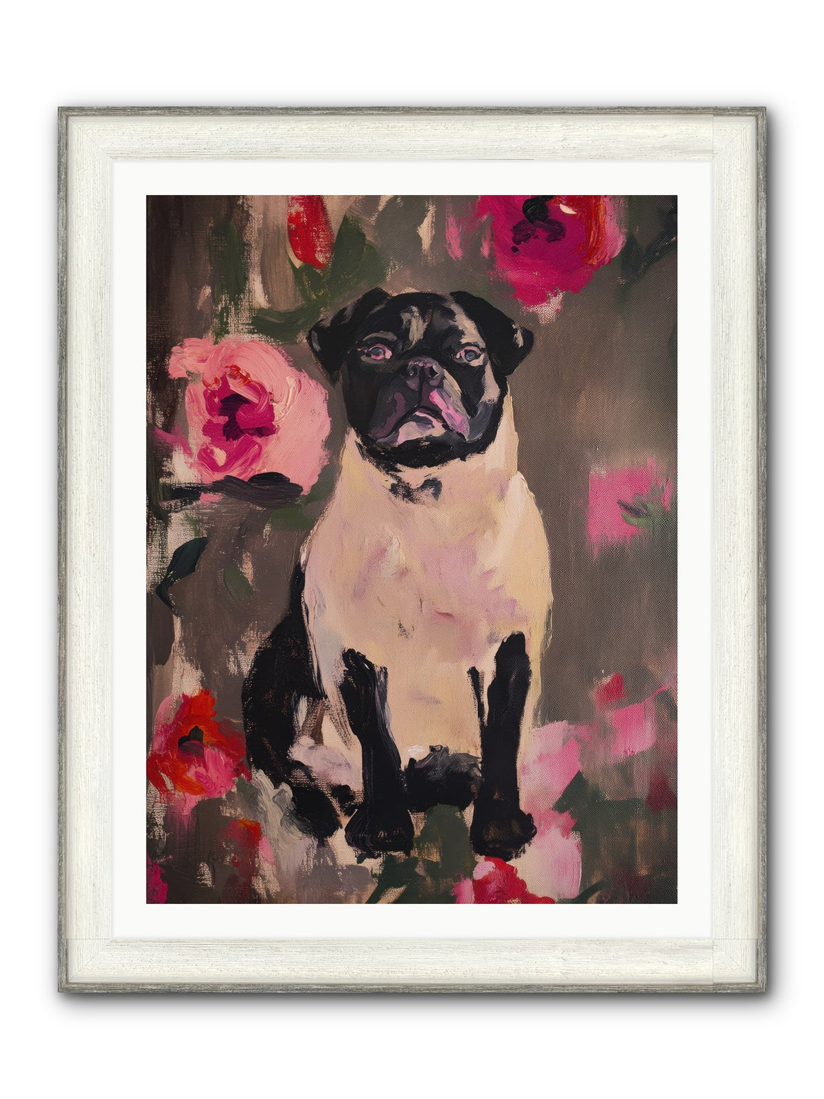 Jardin's Jewel Framed Print - Driftwood White 30x40