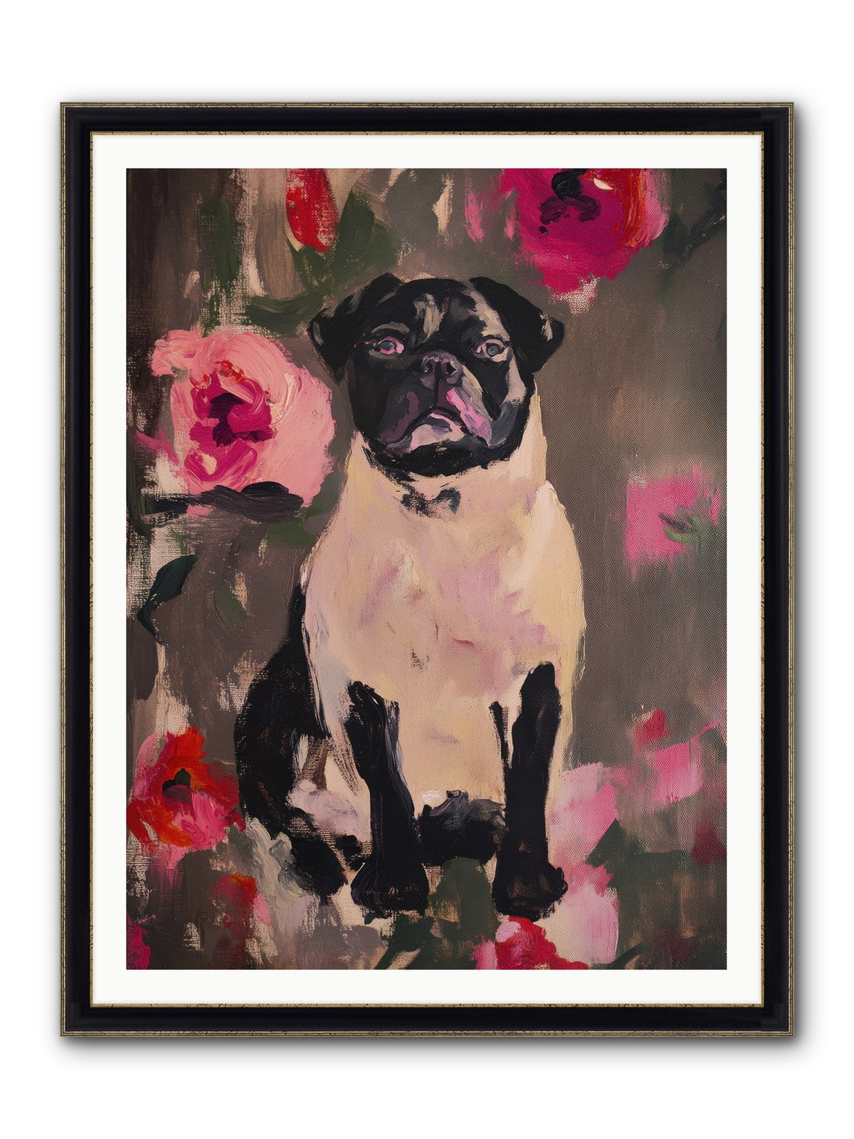 Jardin's Jewel Framed Print - Black & Gold 36x48