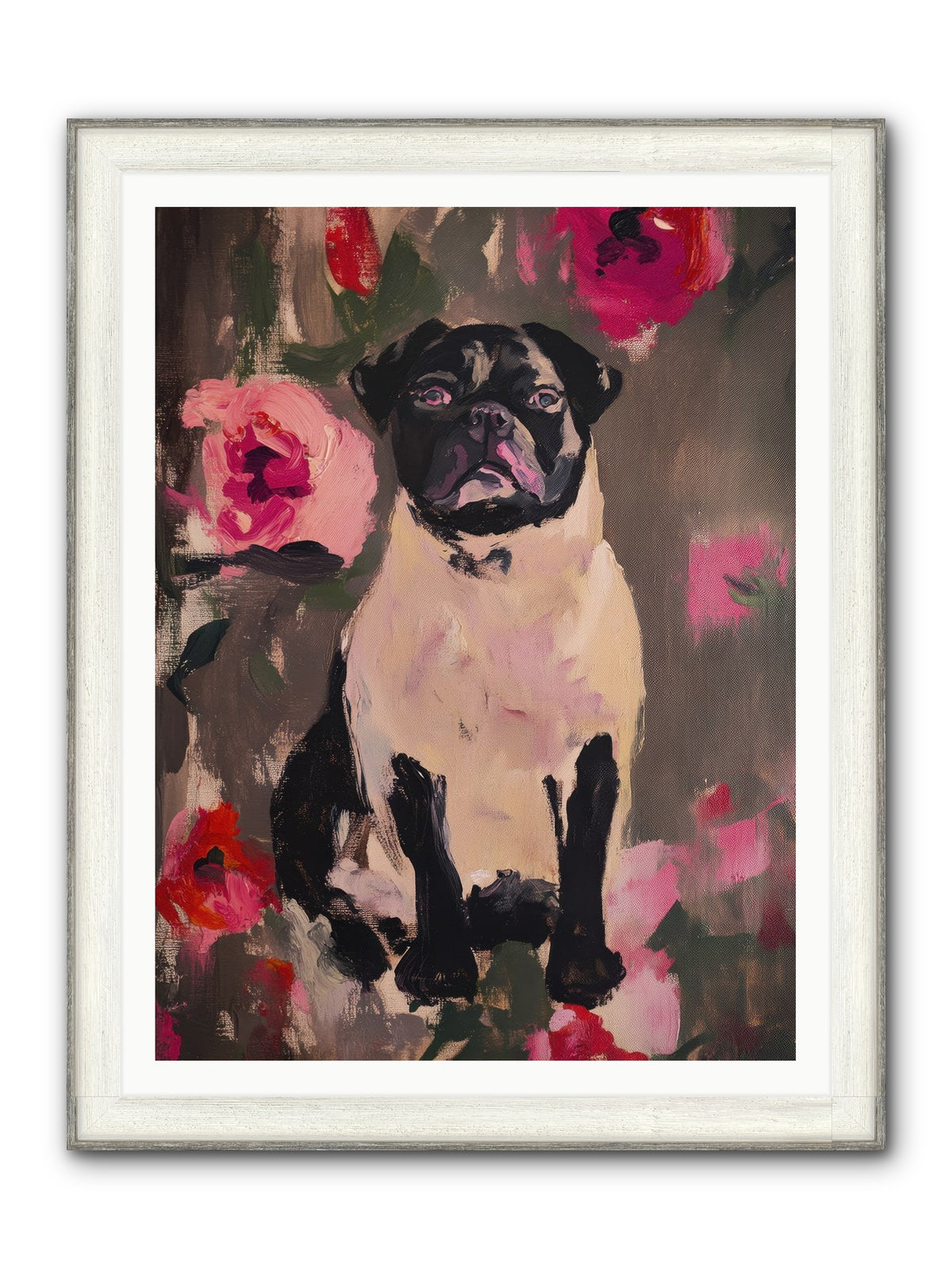 Jardin's Jewel Framed Print - Driftwood White 36x48