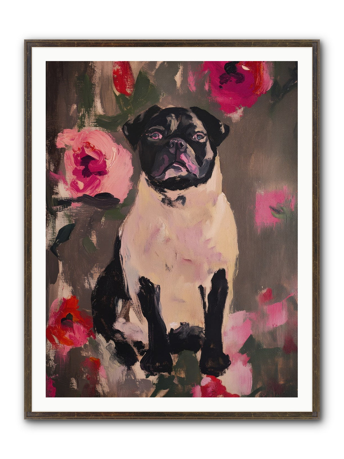 Jardin's Jewel Framed Print - Slimwoods Black/Gold 36x48