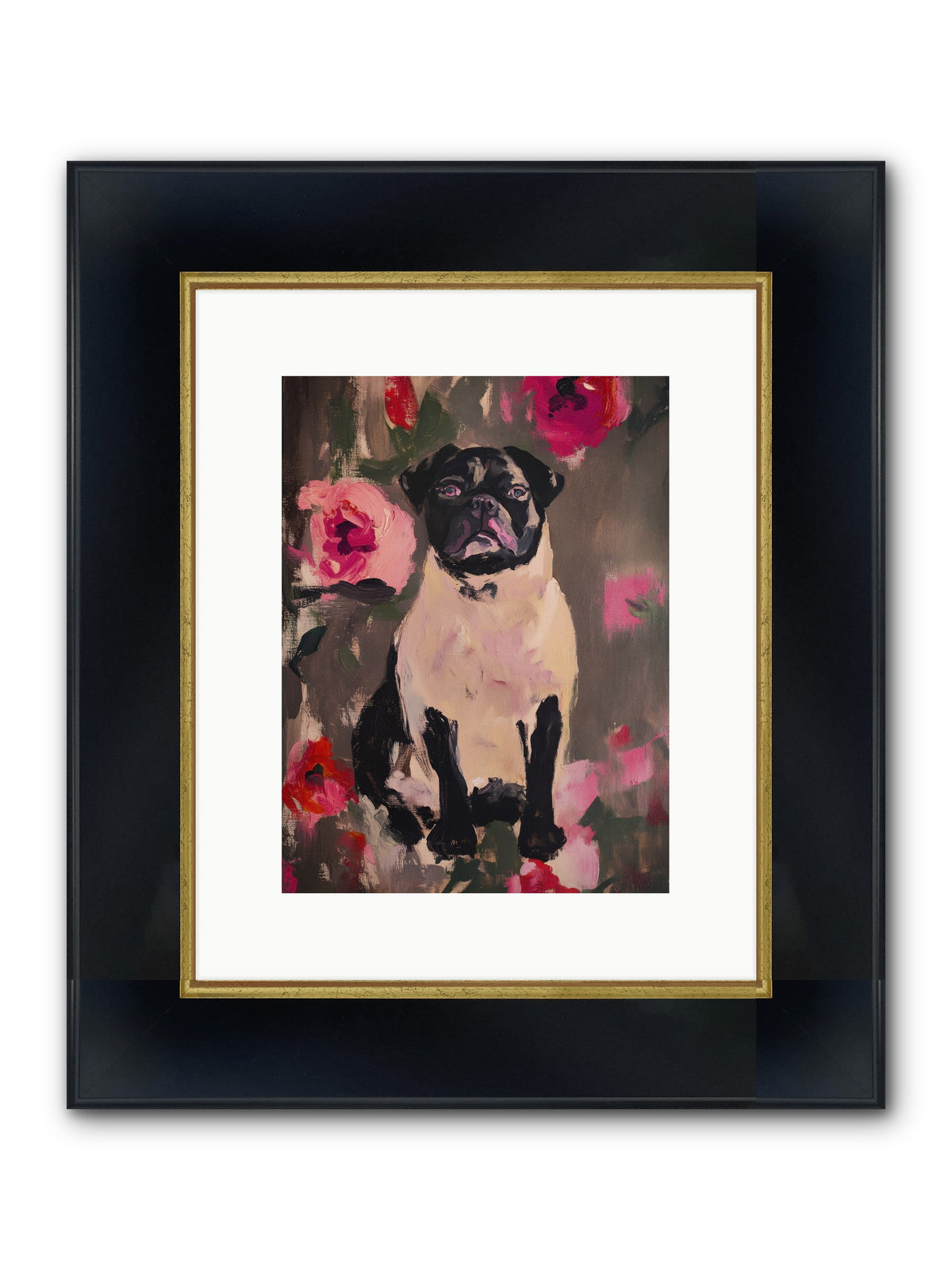 Jardin's Jewel Framed Print - Wide Black w/Gold 9x12