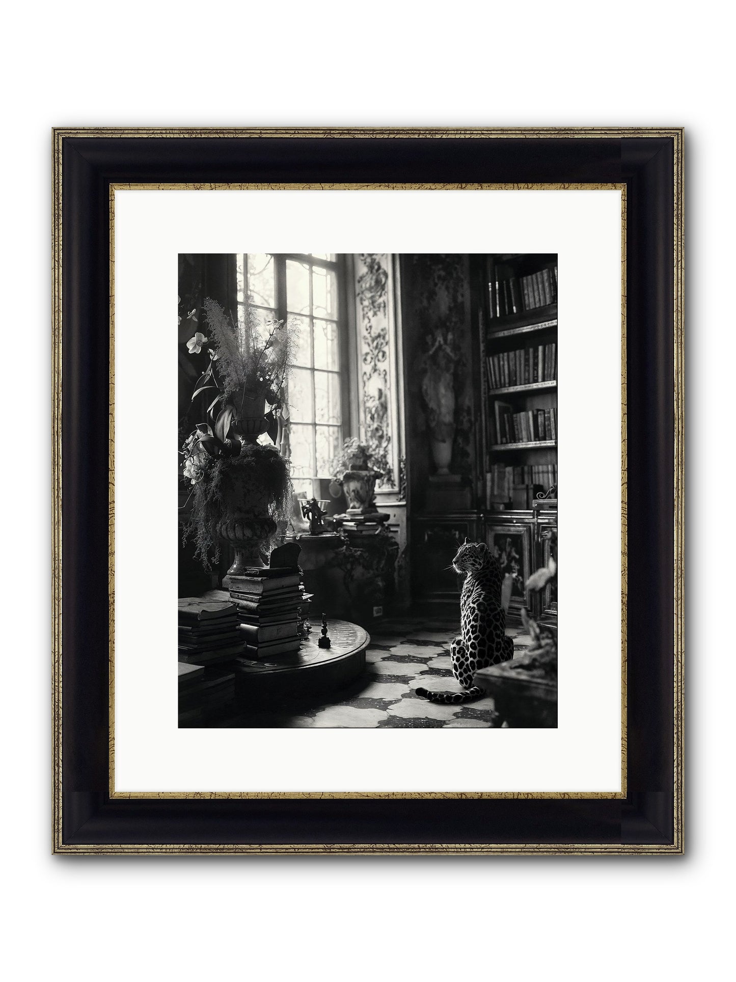Jasper Framed Print - Black & Gold 12x15