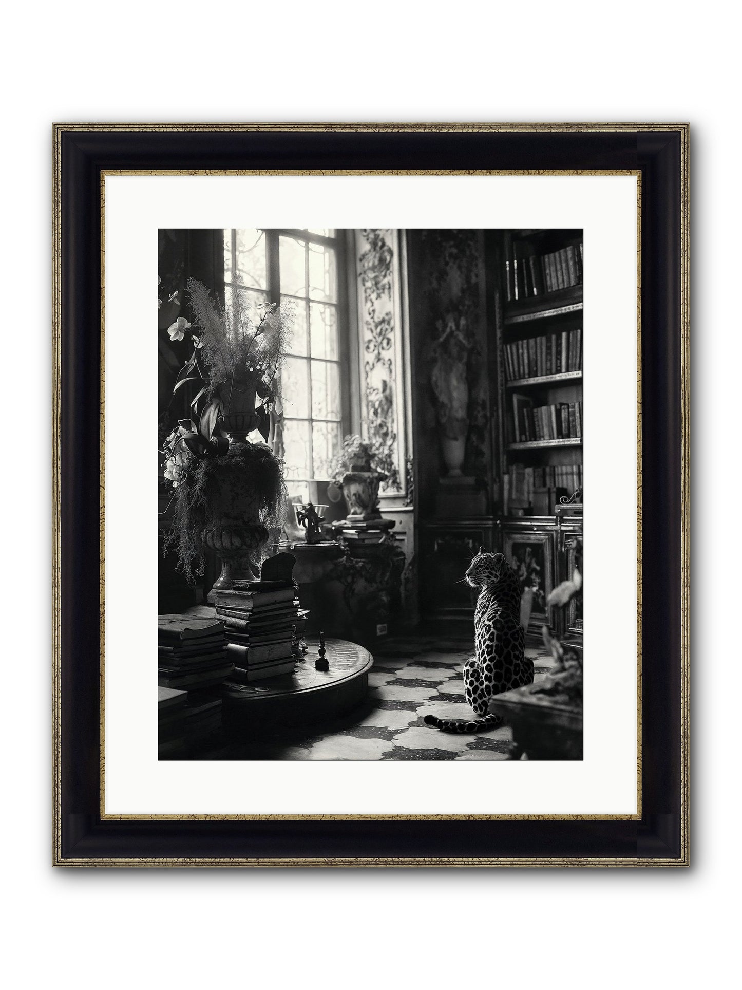Jasper Framed Print - Black & Gold 16x20