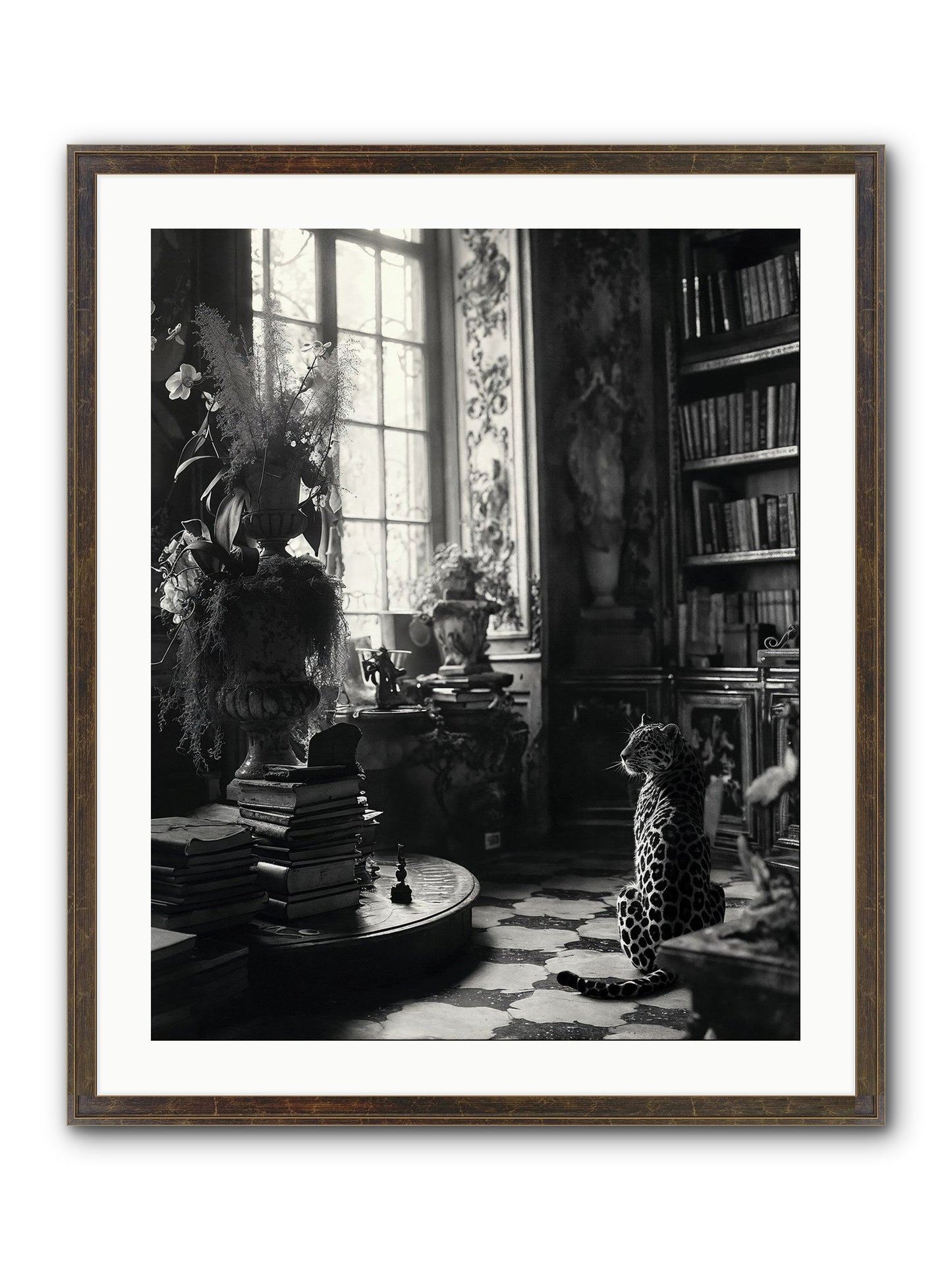 Jasper Framed Print - Slimwoods Black/Gold 24x30