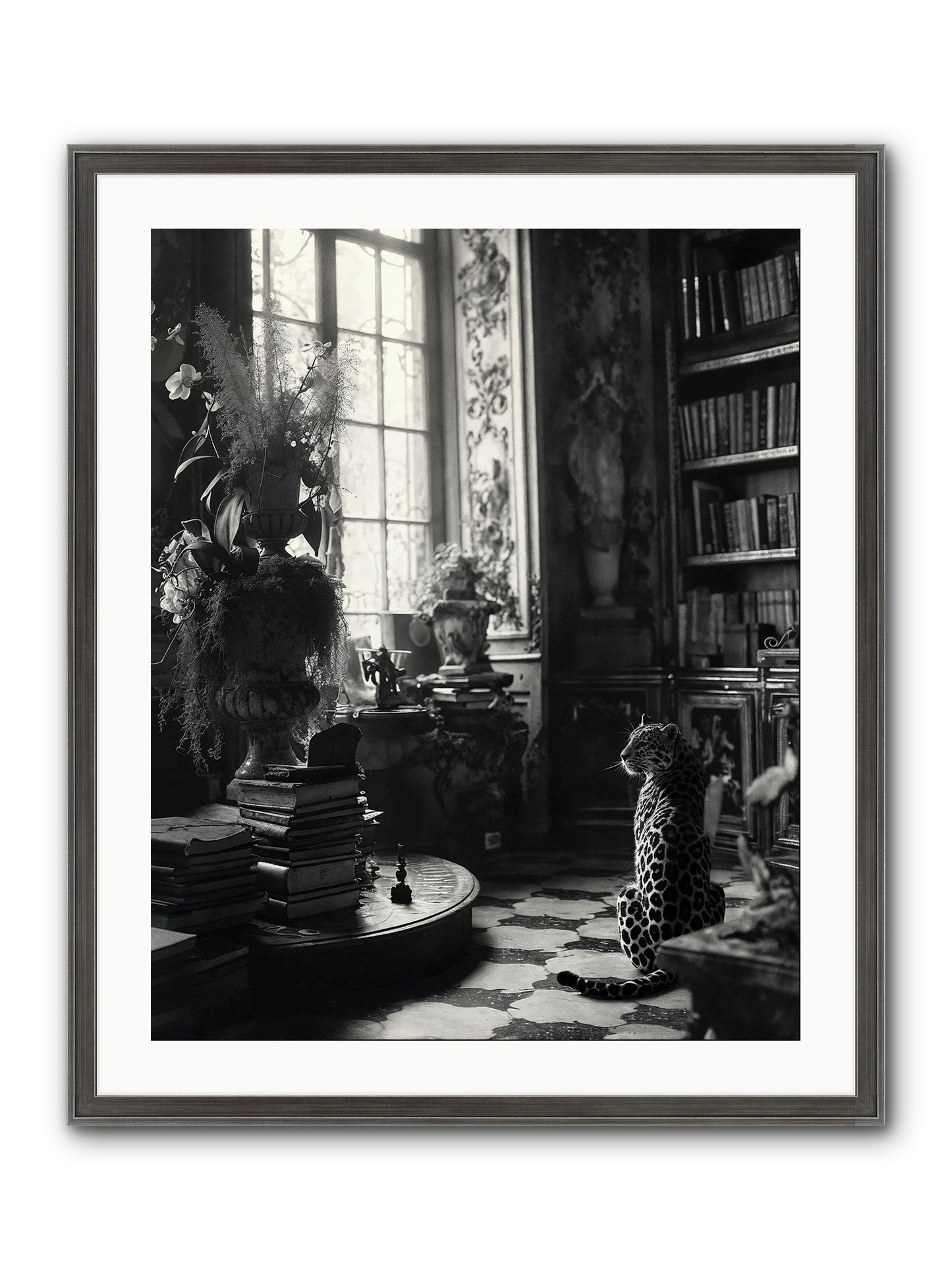 Jasper Framed Print - Slimwoods Black/Silver 24x30
