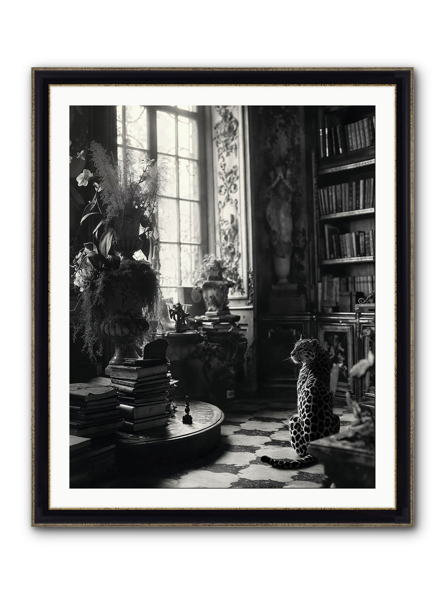 Jasper Framed Print - Black & Gold 32x40