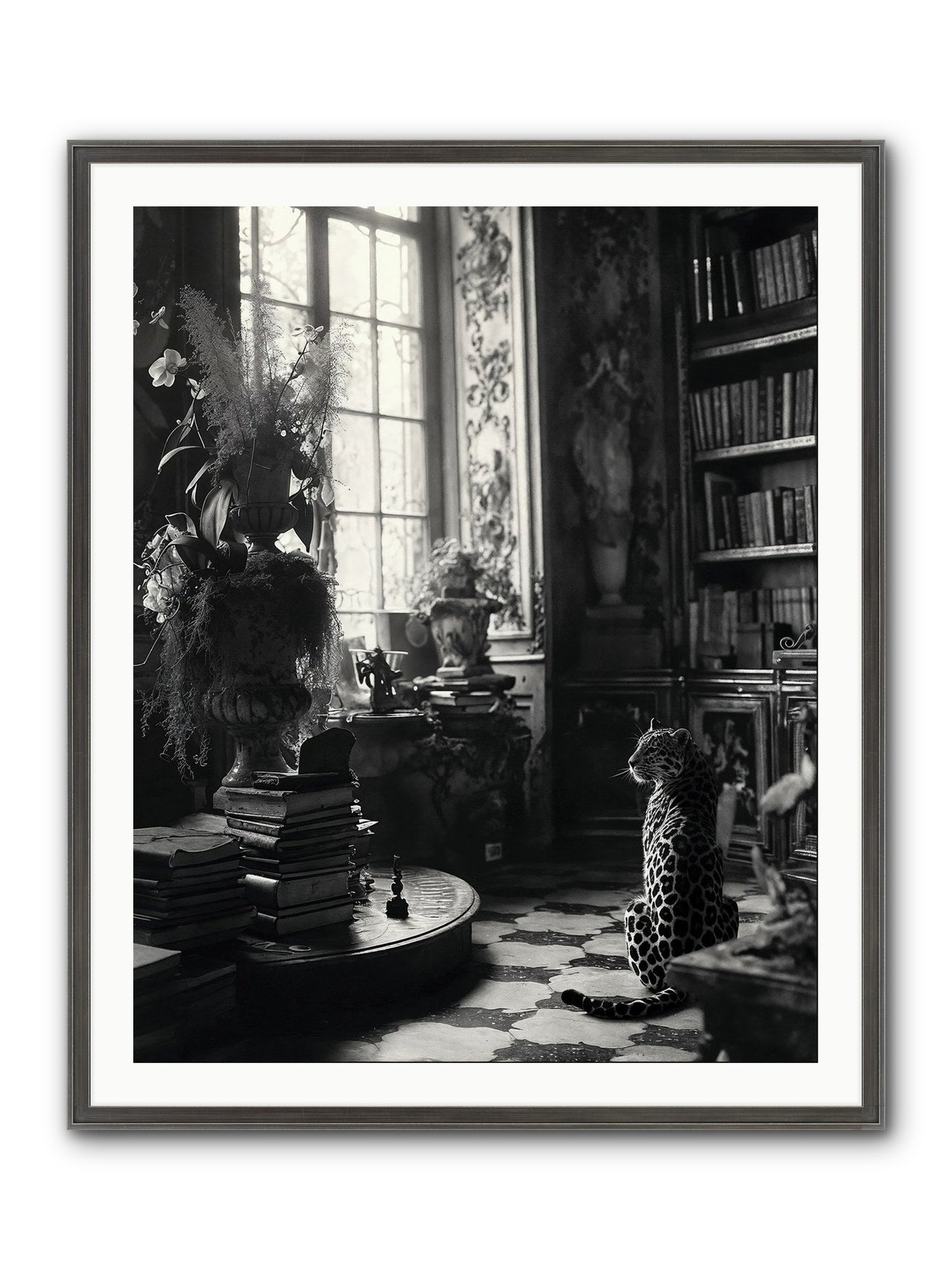 Jasper Framed Print - Slimwoods Black/Silver 32x40