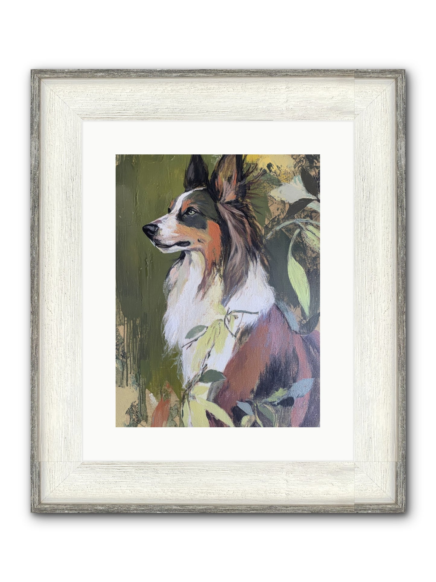 Jasper Knows Framed Print - Driftwood White 12x16