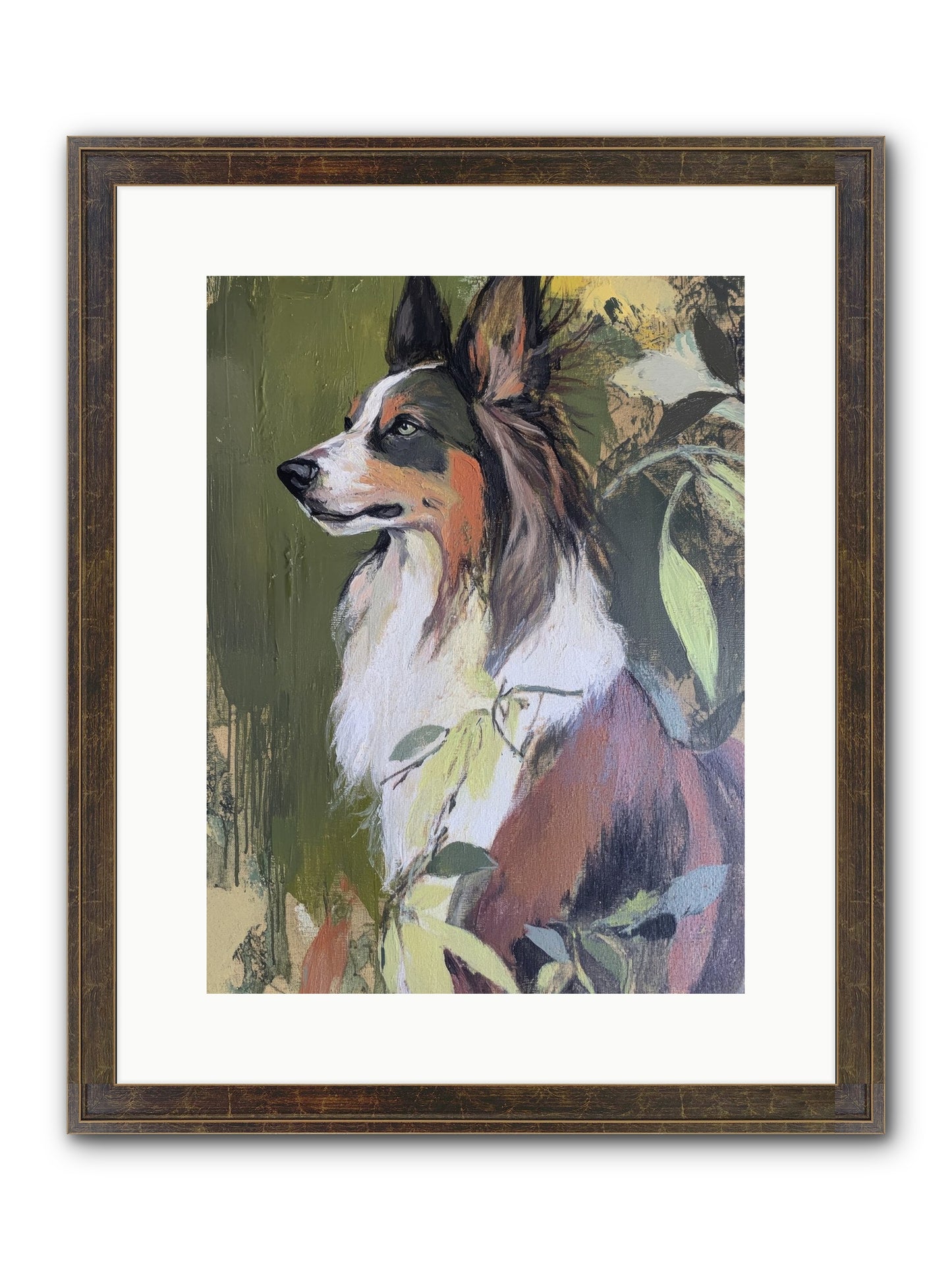 Jasper Knows Framed Print - Slimwoods Black/Gold 12x16