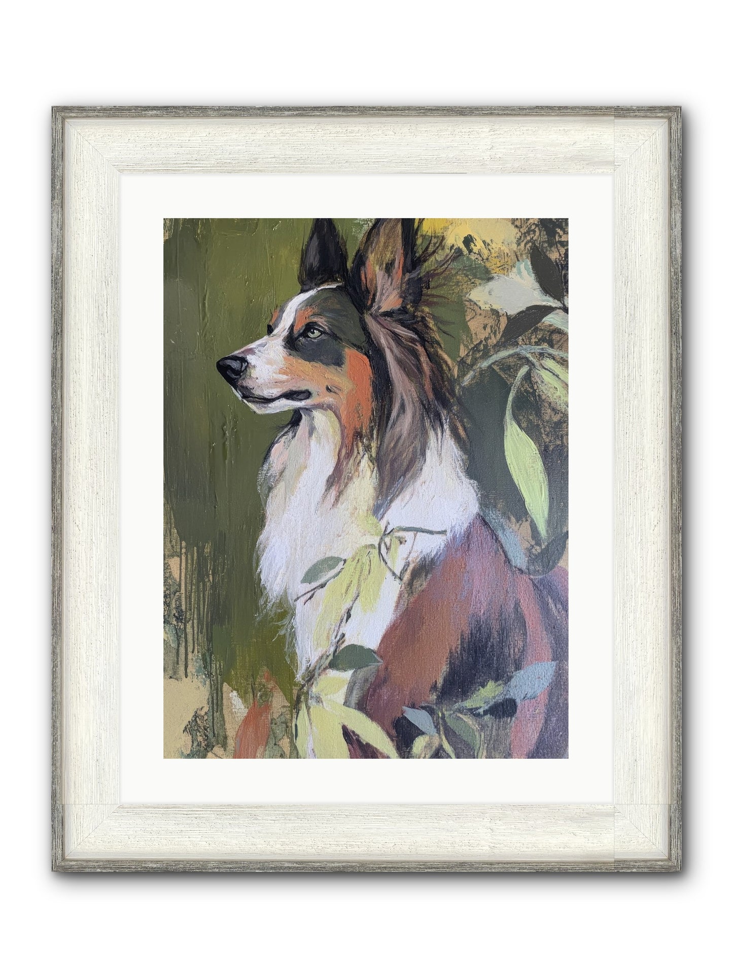 Jasper Knows Framed Print - Driftwood White 18x24