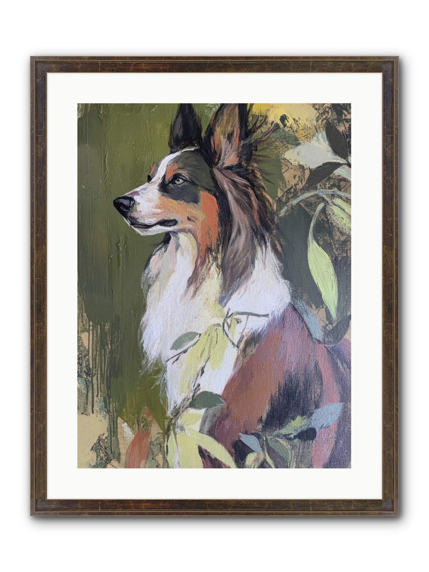 Jasper Knows Framed Print - Slimwoods Black/Gold 18x24
