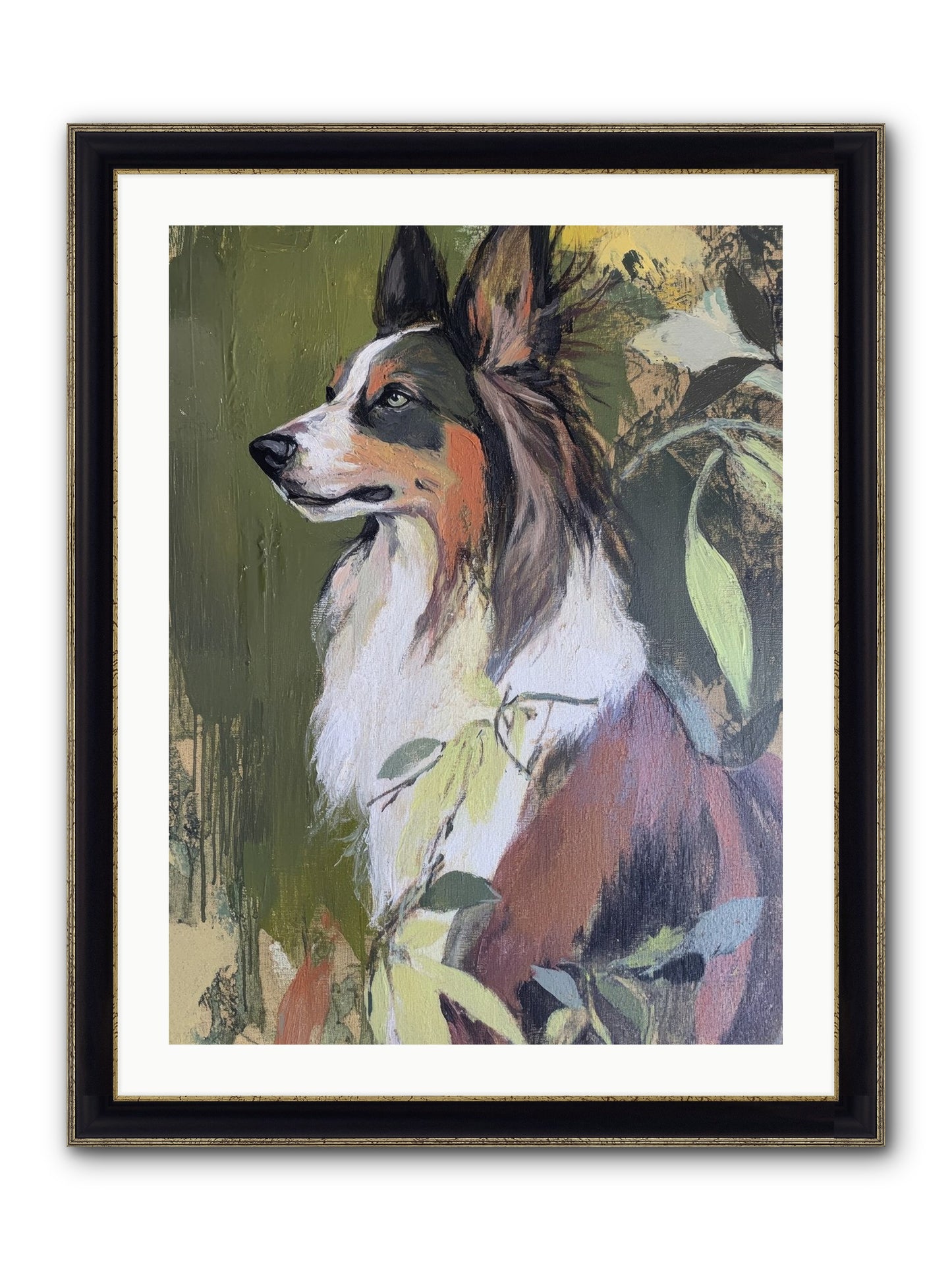 Jasper Knows Framed Print - Black & Gold 24x32