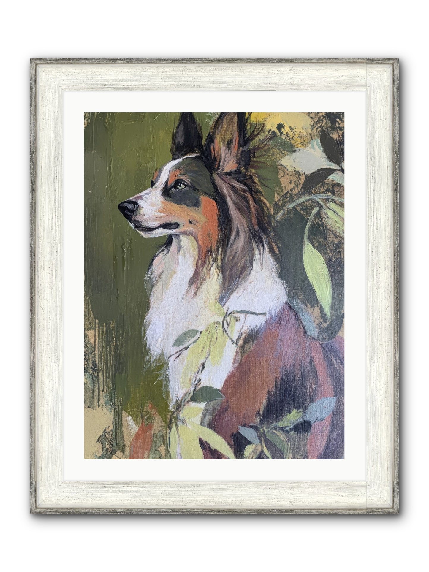 Jasper Knows Framed Print - Driftwood White 24x32