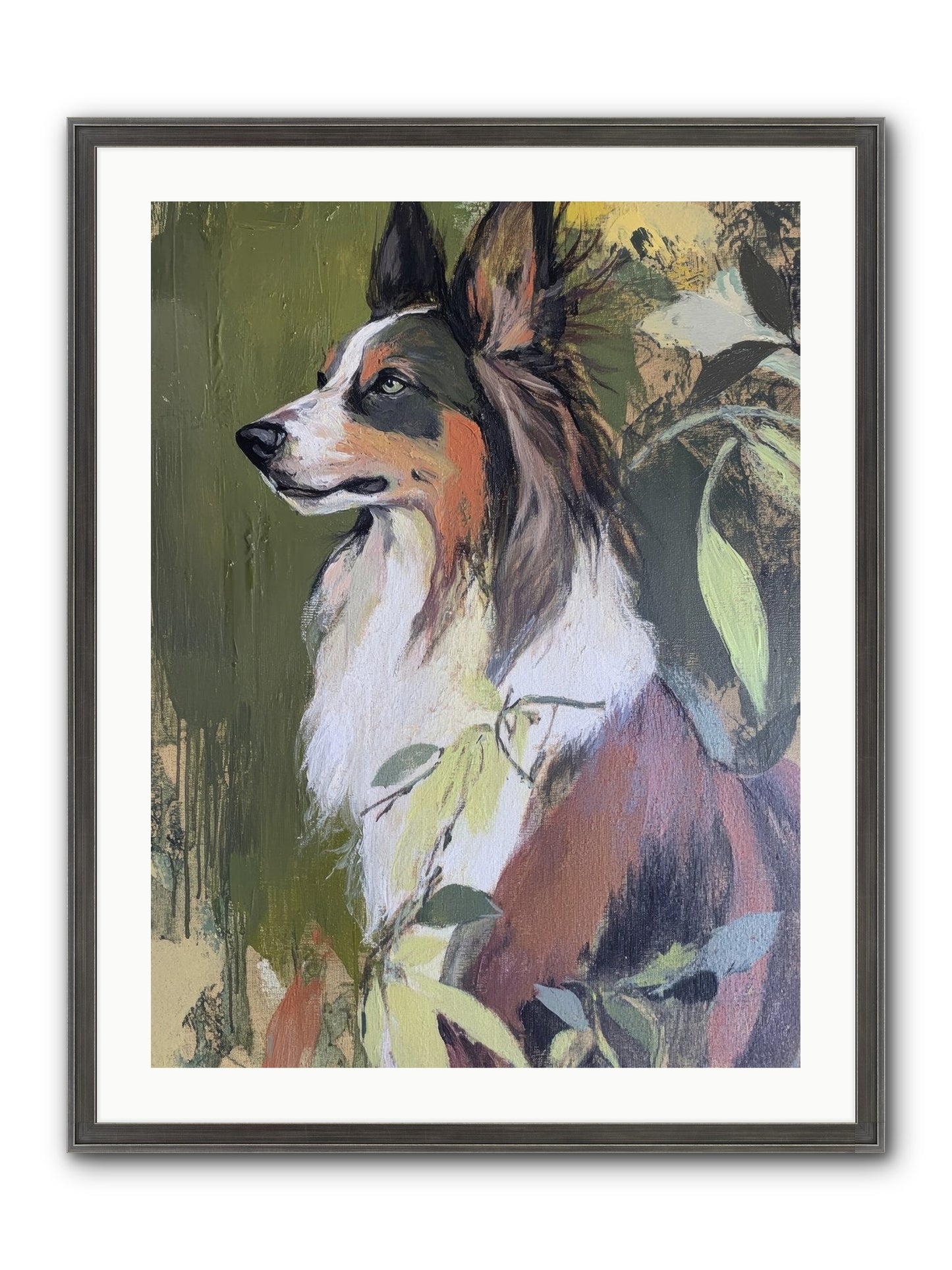 Jasper Knows Framed Print - Slimwoods Black/Silver 24x32
