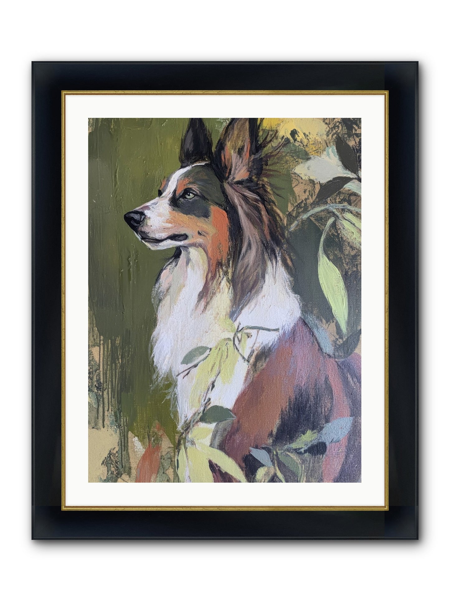 Jasper Knows Framed Print - Wide Black w/Gold 24x32