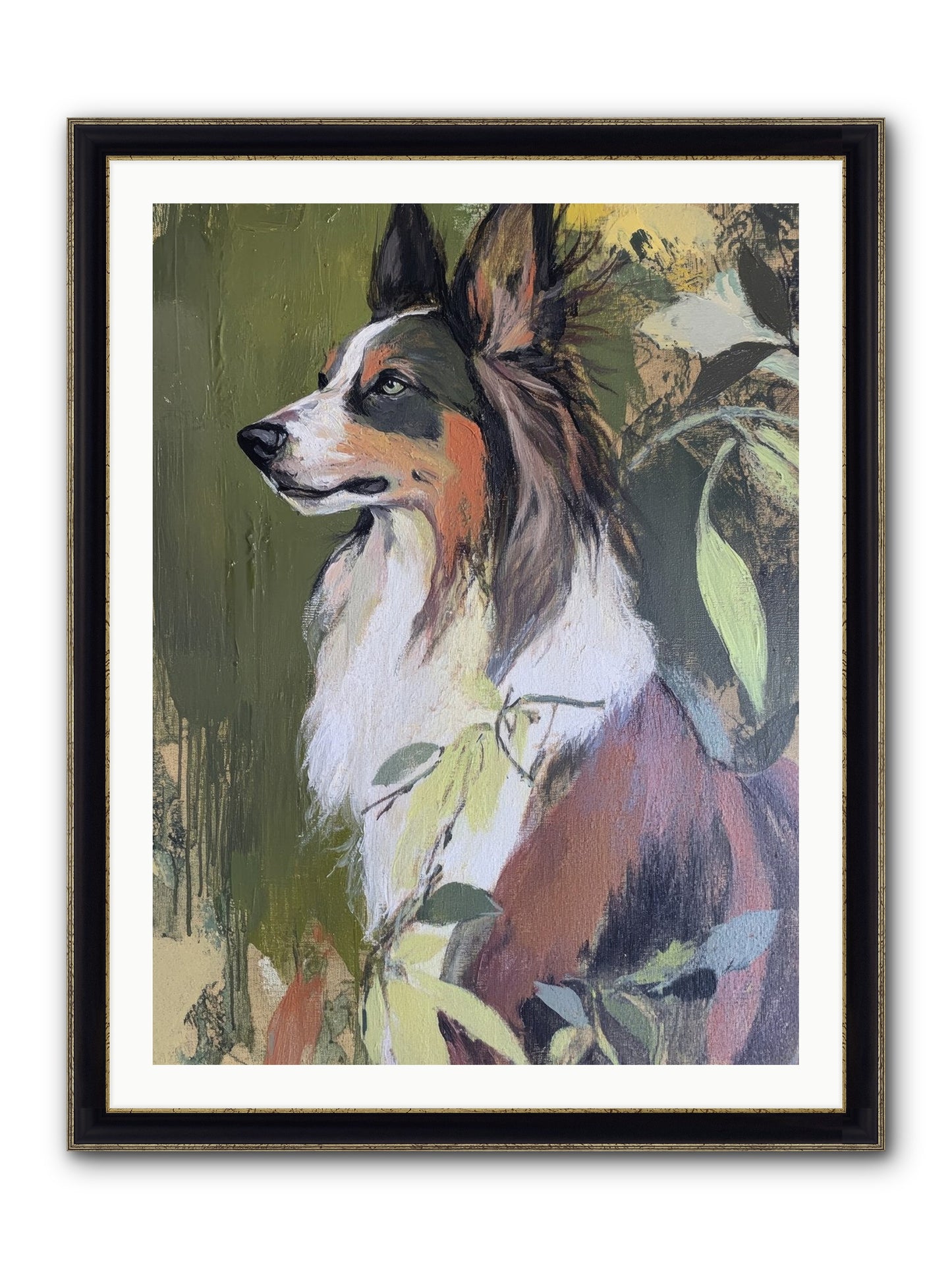 Jasper Knows Framed Print - Black & Gold 30x40