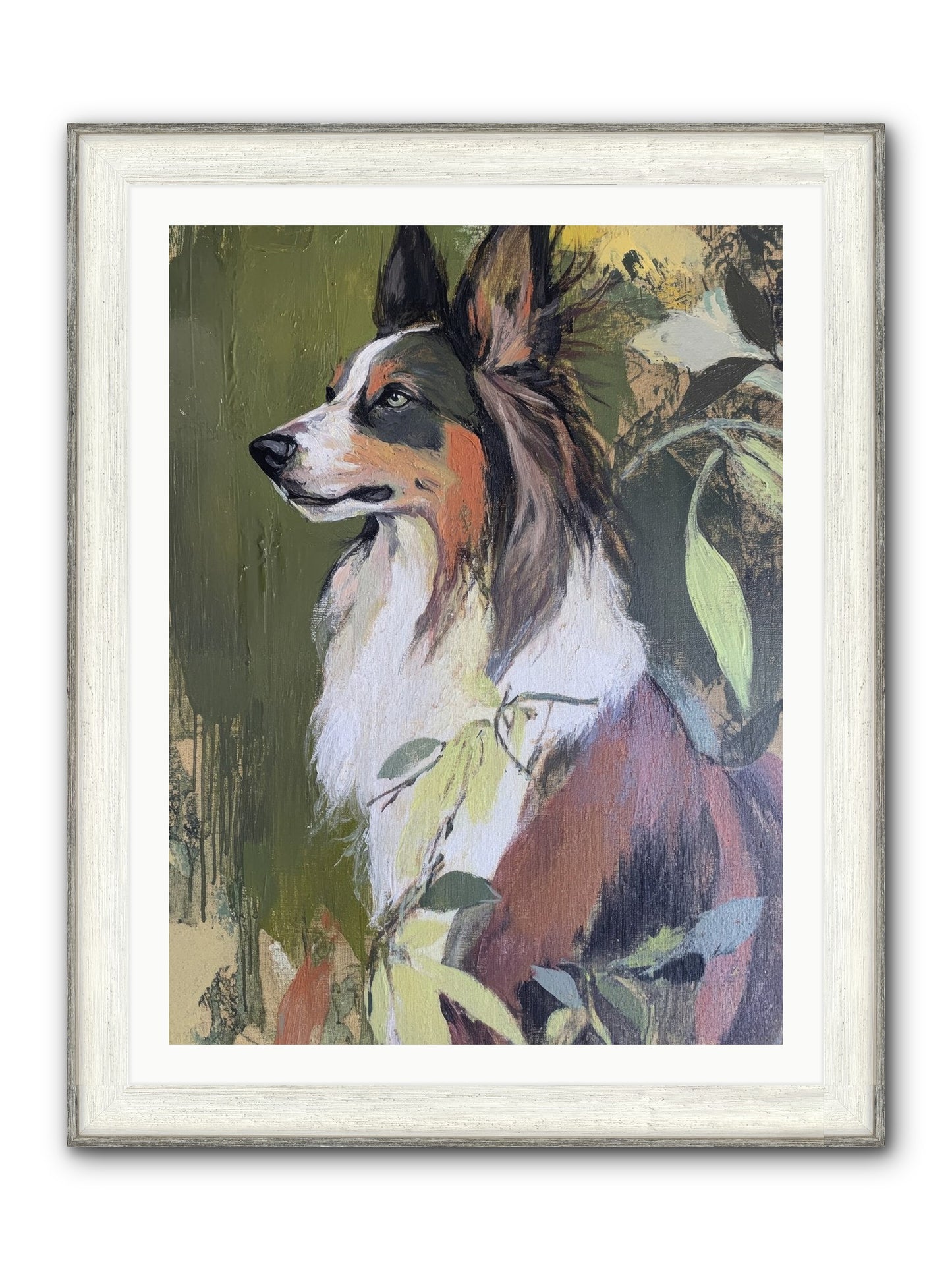 Jasper Knows Framed Print - Driftwood White 30x40