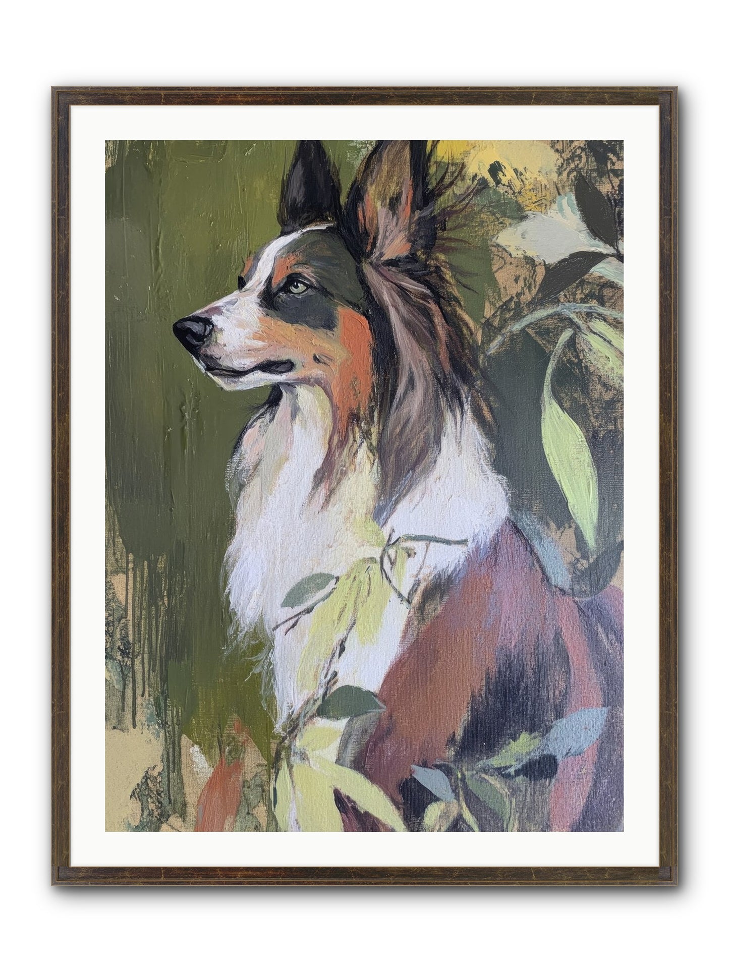 Jasper Knows Framed Print - Slimwoods Black/Gold 30x40