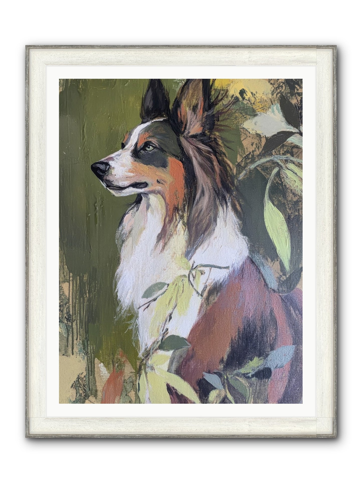 Jasper Knows Framed Print - Driftwood White 36x48