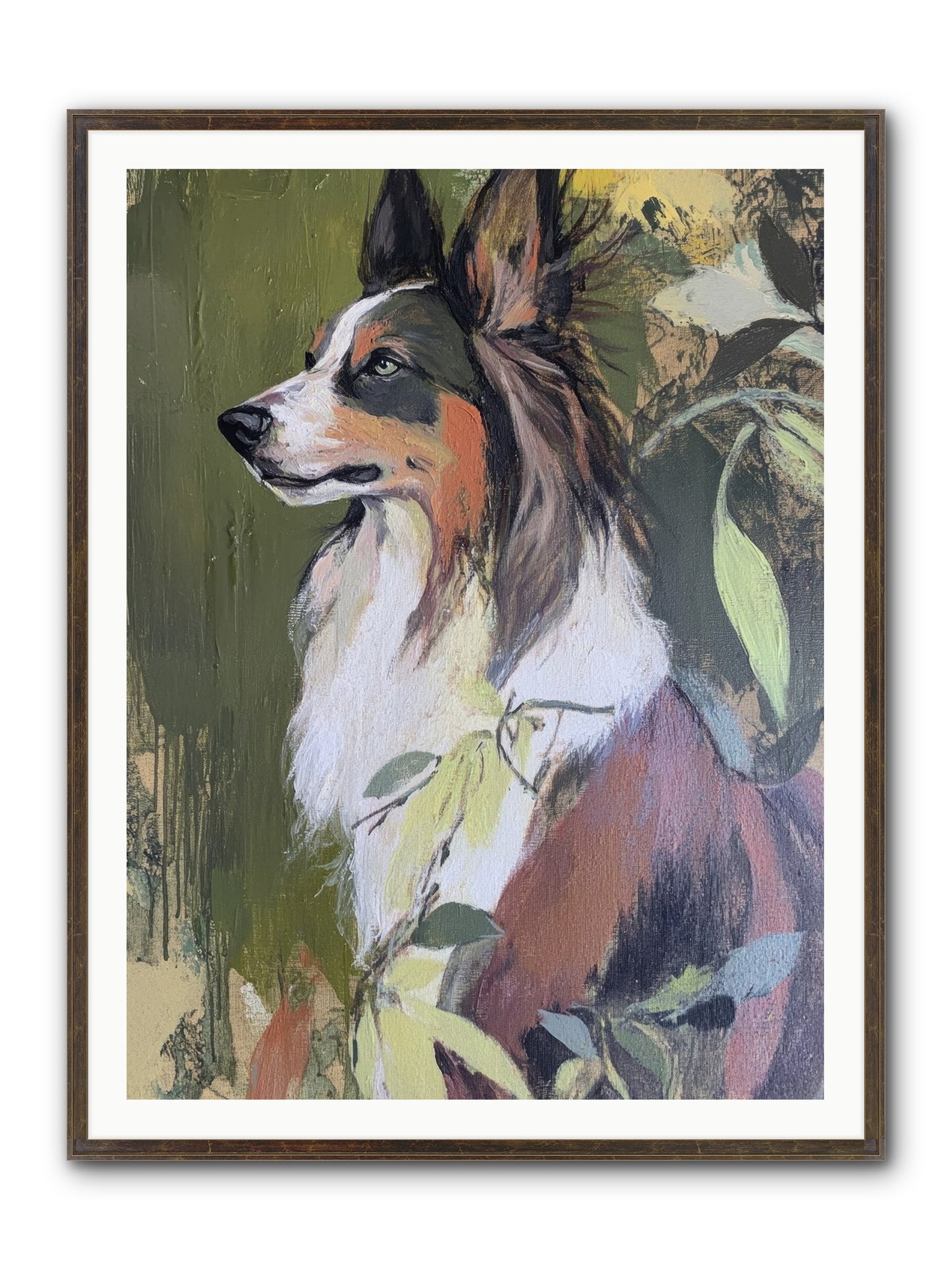 Jasper Knows Framed Print - Slimwoods Black/Gold 36x48
