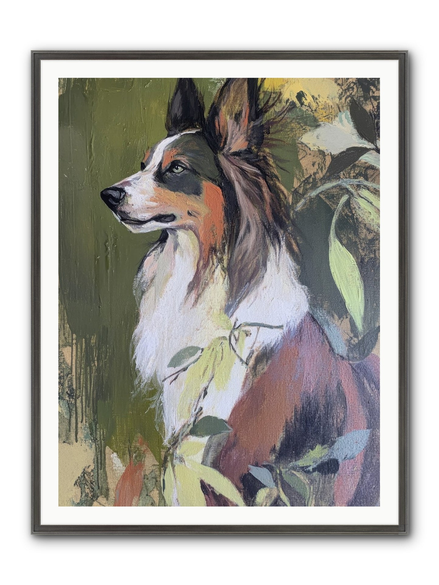 Jasper Knows Framed Print - Slimwoods Black/Silver 36x48