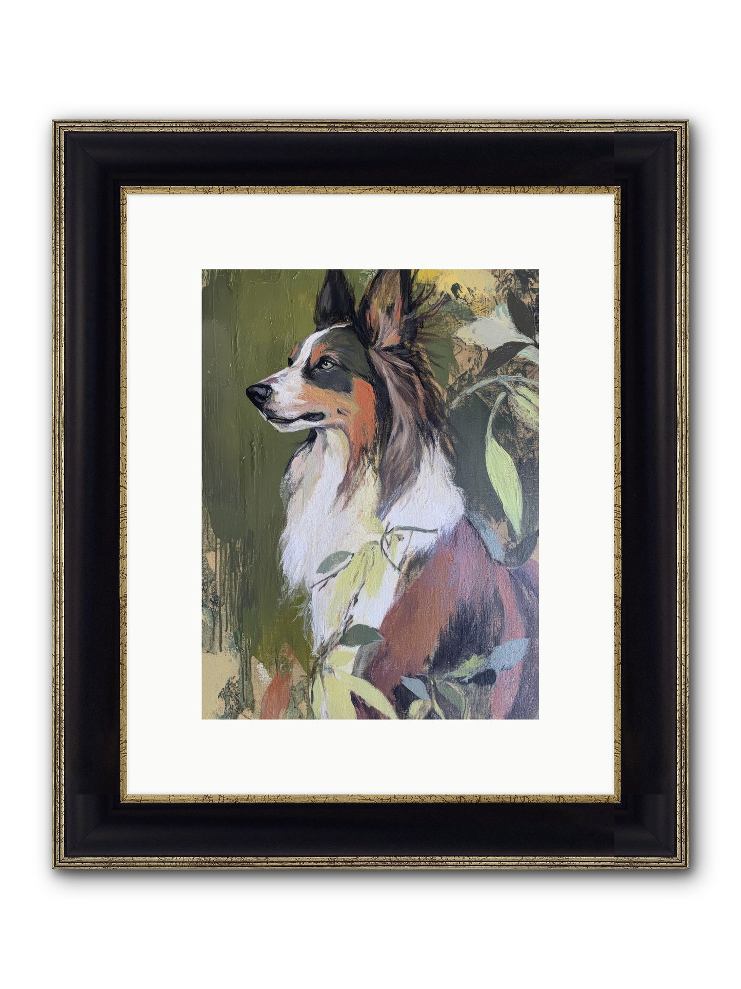Jasper Knows Framed Print - Black & Gold 9x12