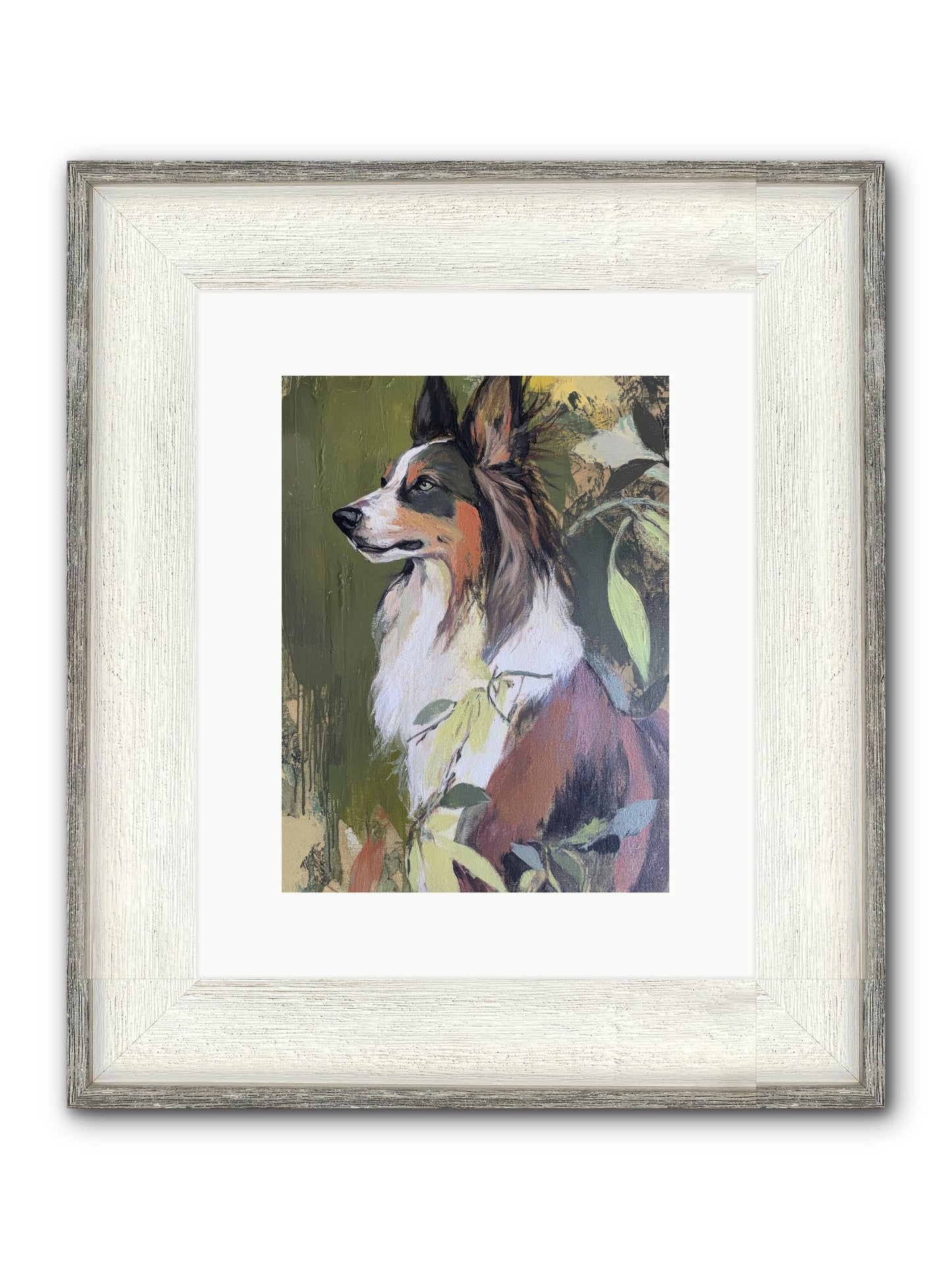 Jasper Knows Framed Print - Driftwood White 9x12
