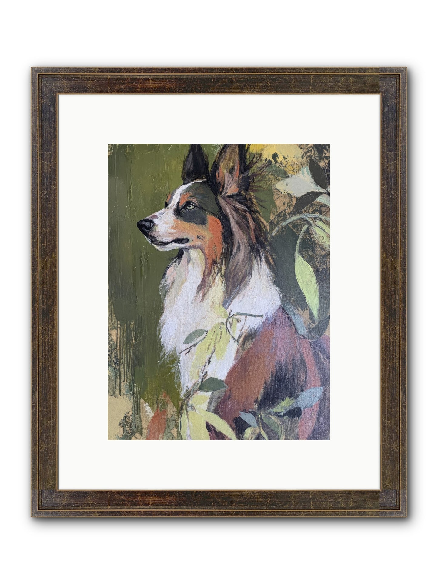 Jasper Knows Framed Print - Slimwoods Black/Gold 9x12