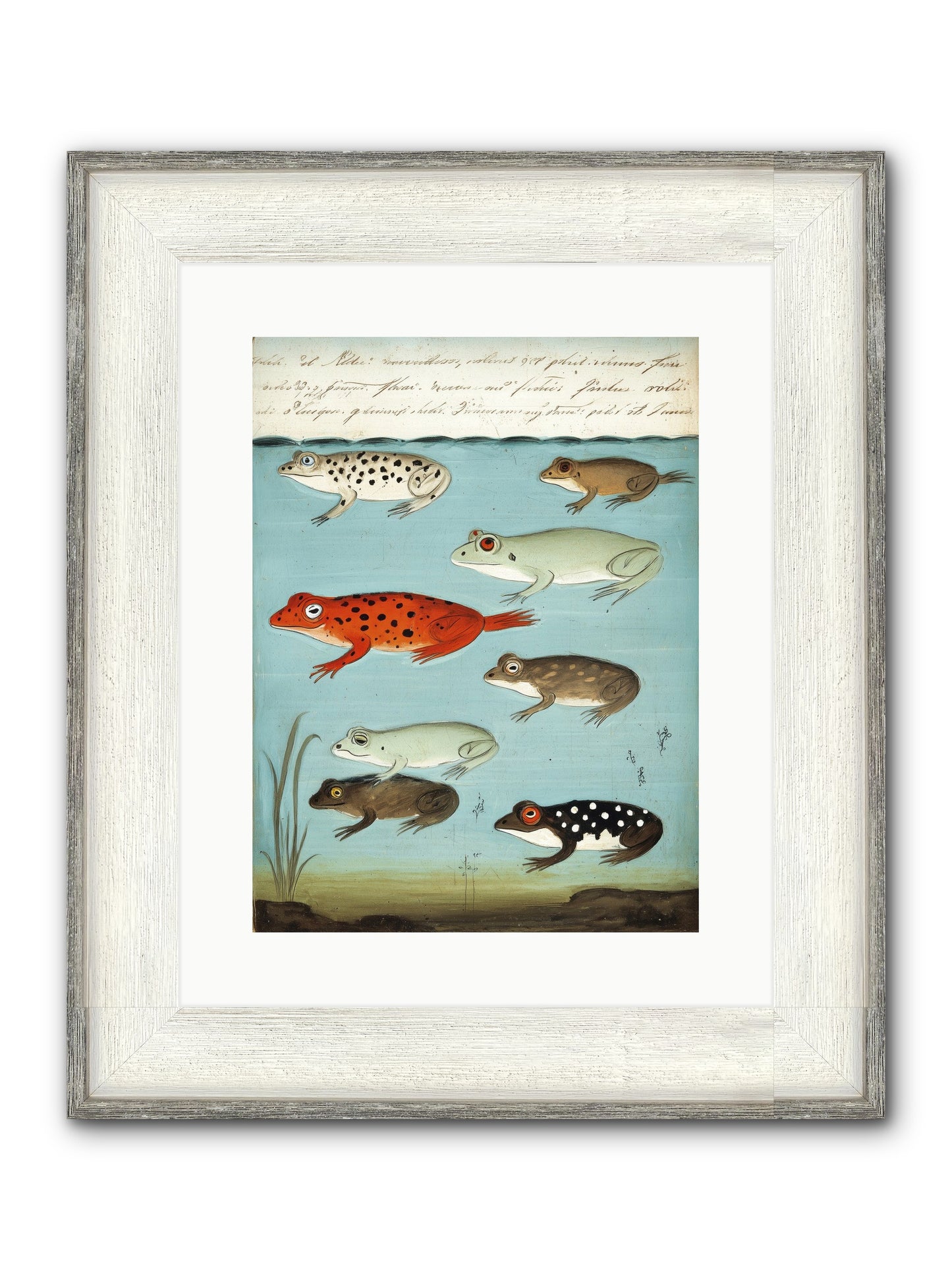 Jeweled Gathering Framed Print - Driftwood White 12x16