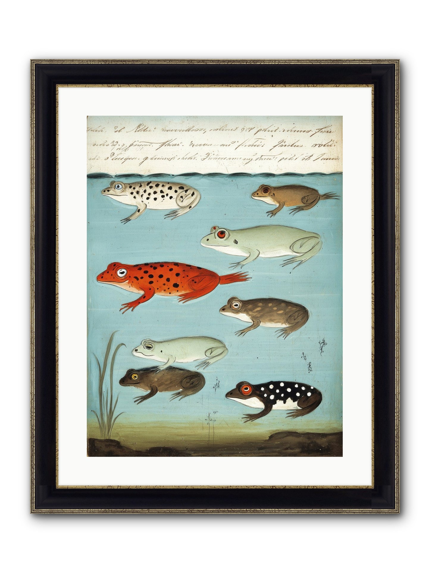 Jeweled Gathering Framed Print - Black & Gold 18x24