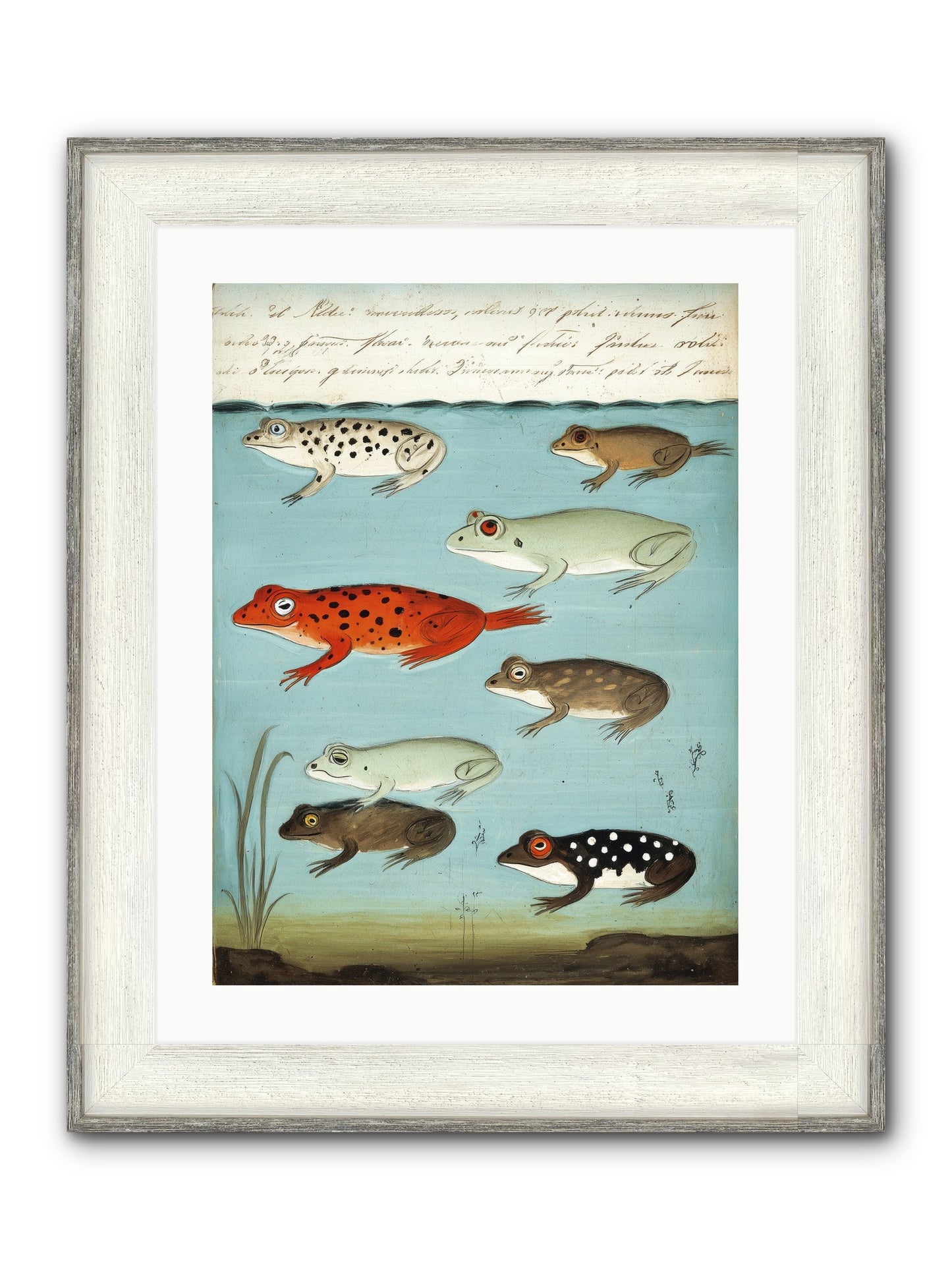Jeweled Gathering Framed Print - Driftwood White 18x24