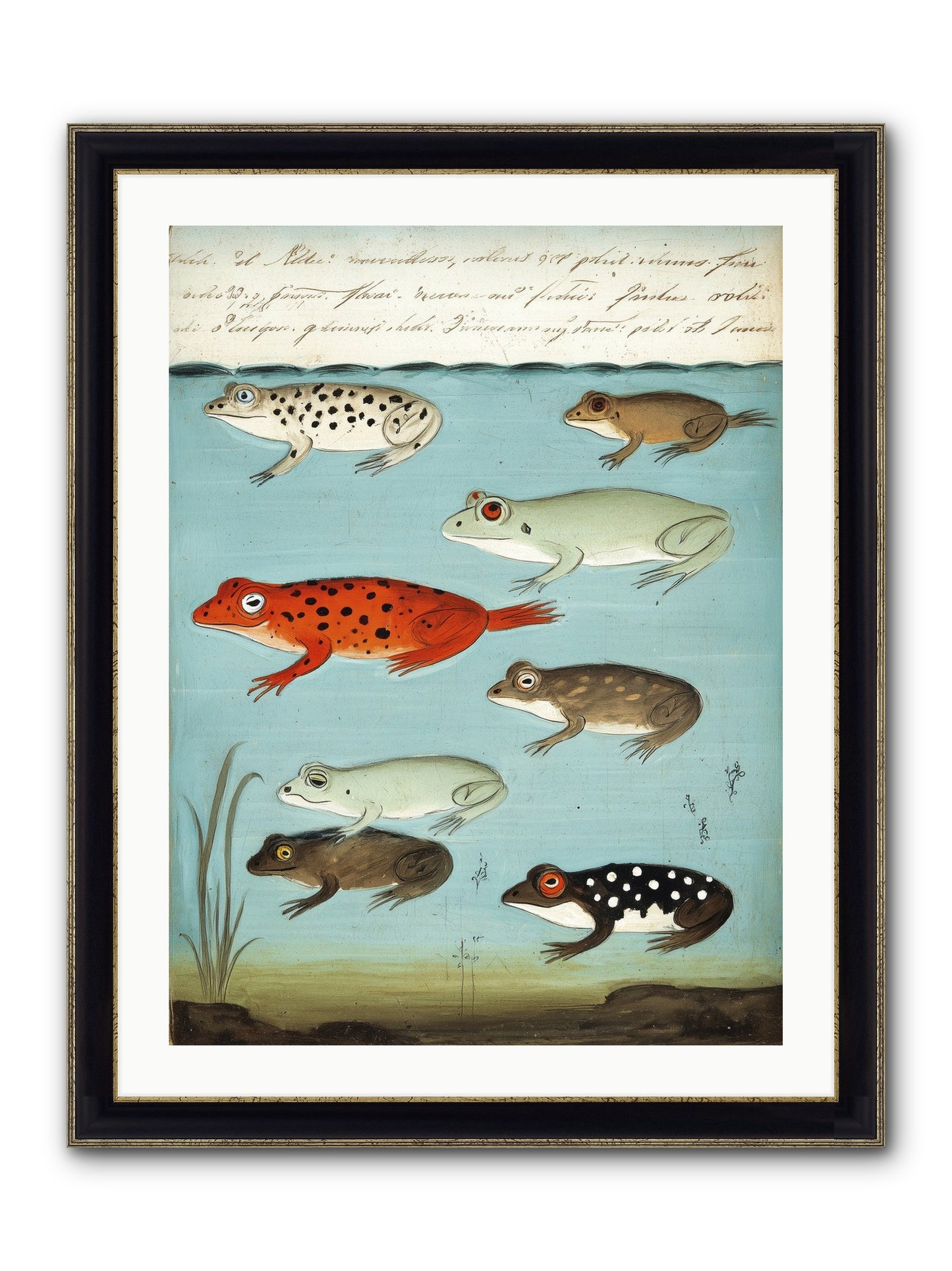 Jeweled Gathering Framed Print - Black & Gold 24x32
