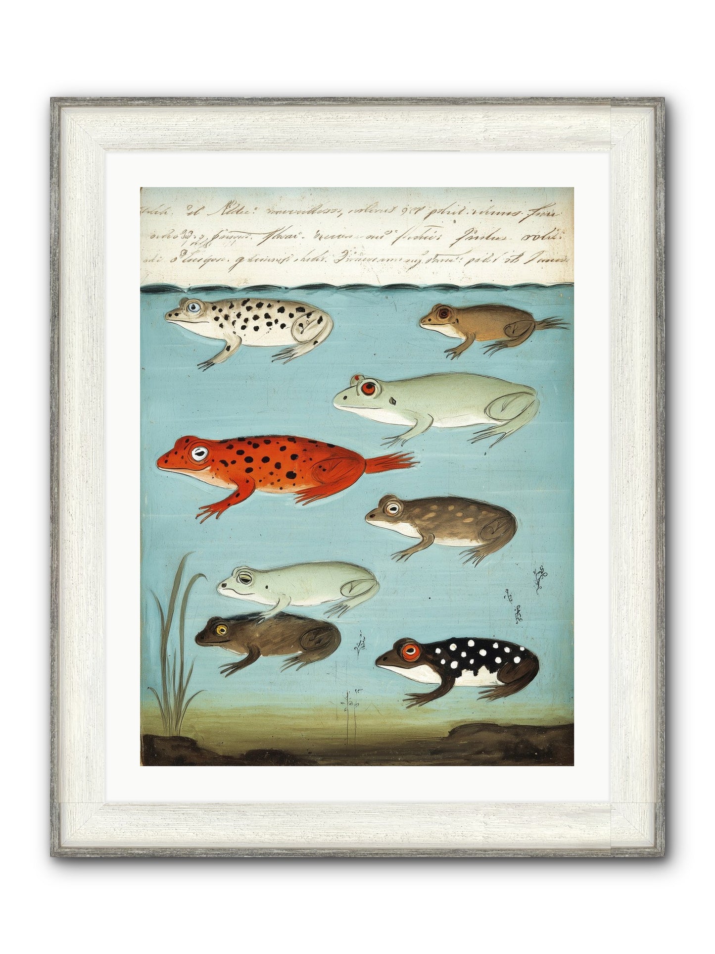 Jeweled Gathering Framed Print - Driftwood White 24x32