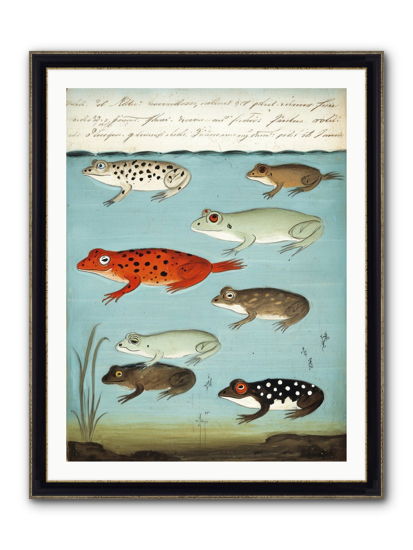 Jeweled Gathering Framed Print - Black & Gold 30x40