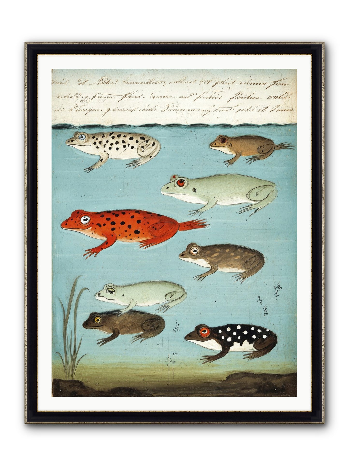 Jeweled Gathering Framed Print - Black & Gold 36x48