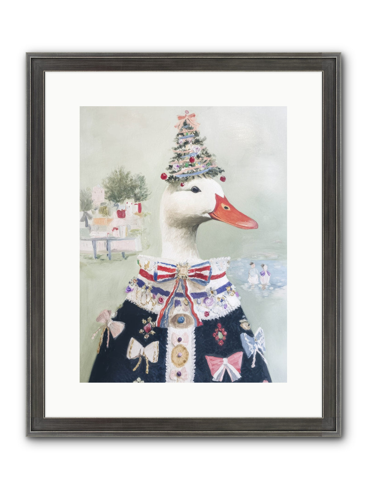 Jeweled Whispers Framed Print - Slimwoods Black/Silver 12x16