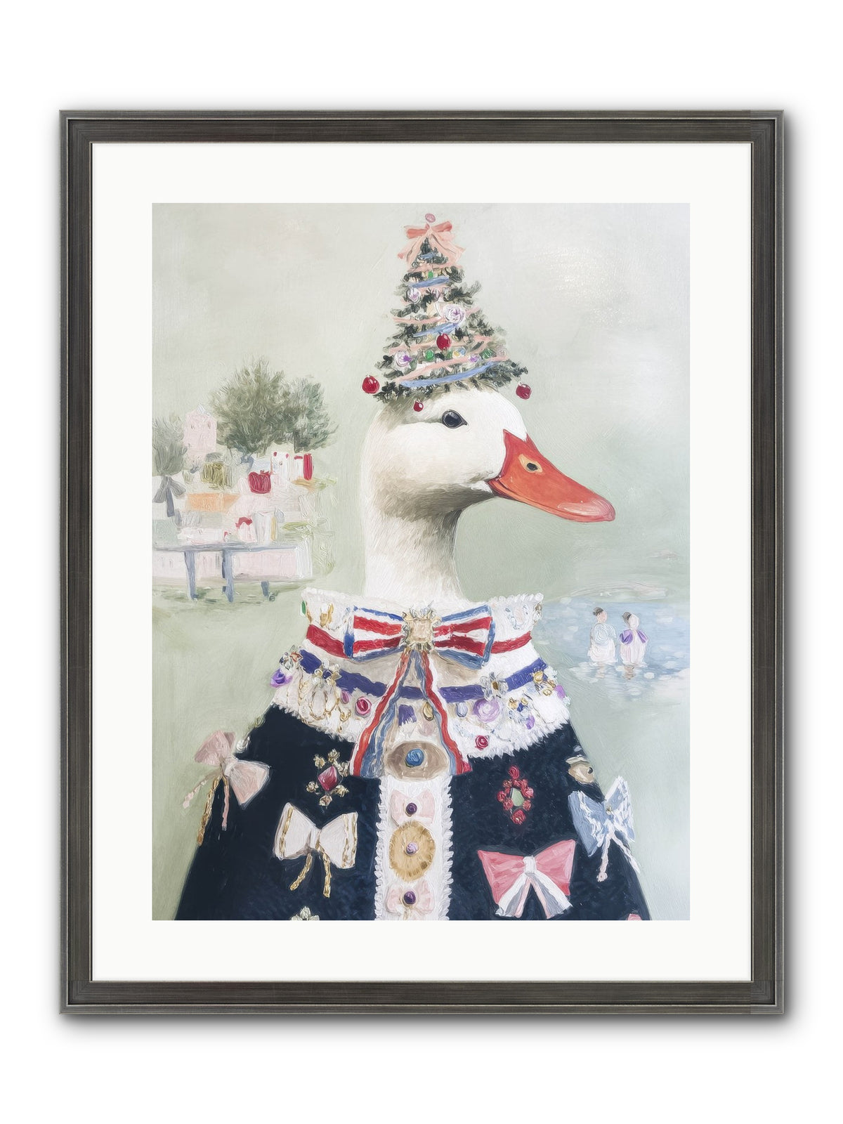 Jeweled Whispers Framed Print - Slimwoods Black/Silver 18x24