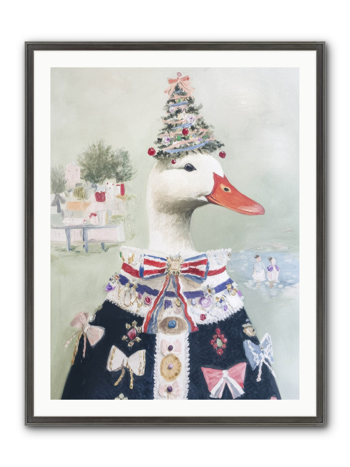 Jeweled Whispers Framed Print - Slimwoods Black/Silver 30x40