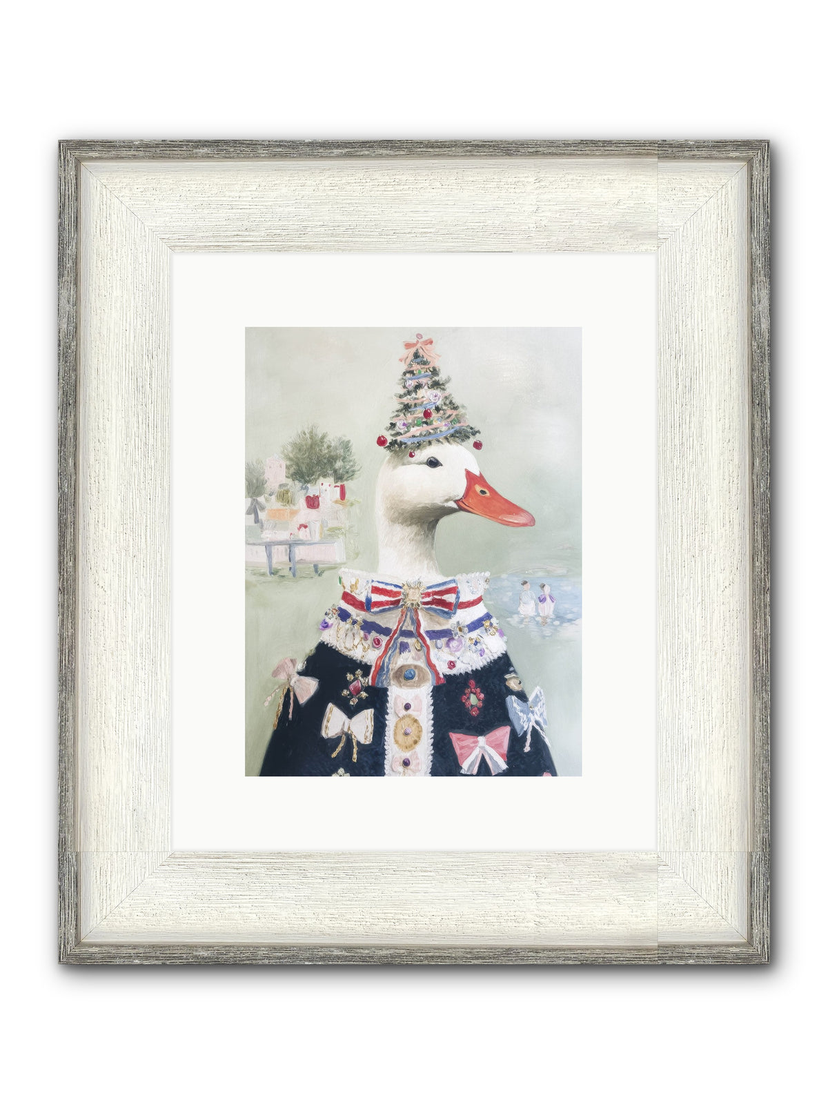 Jeweled Whispers Framed Print - Driftwood White 9x12