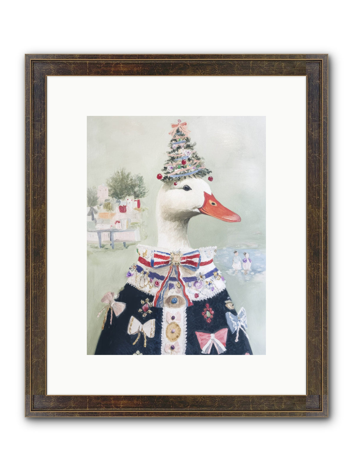 Jeweled Whispers Framed Print - Slimwoods Black/Gold 9x12