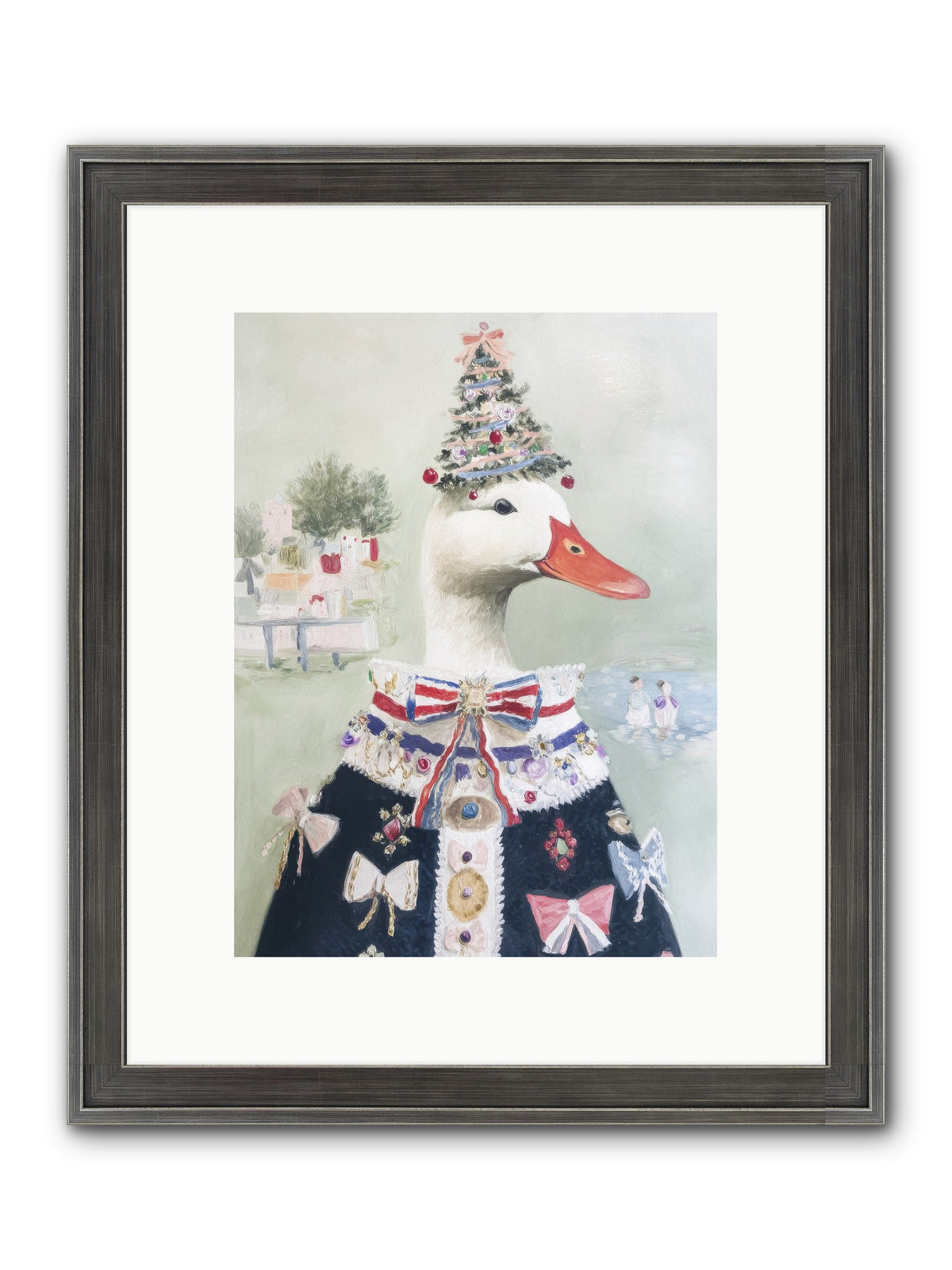 Jeweled Whispers Framed Print - Slimwoods Black/Silver 9x12