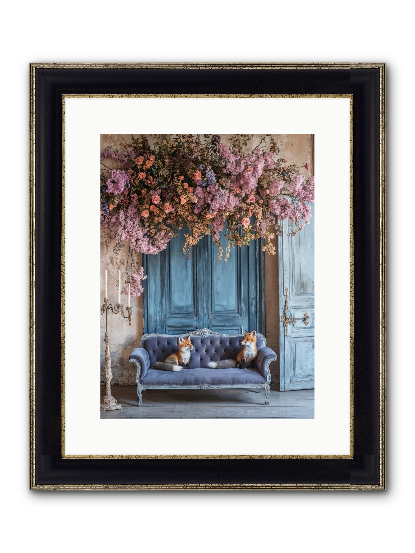 Jewels In The Thicket Framed Print - Black & Gold 12x16