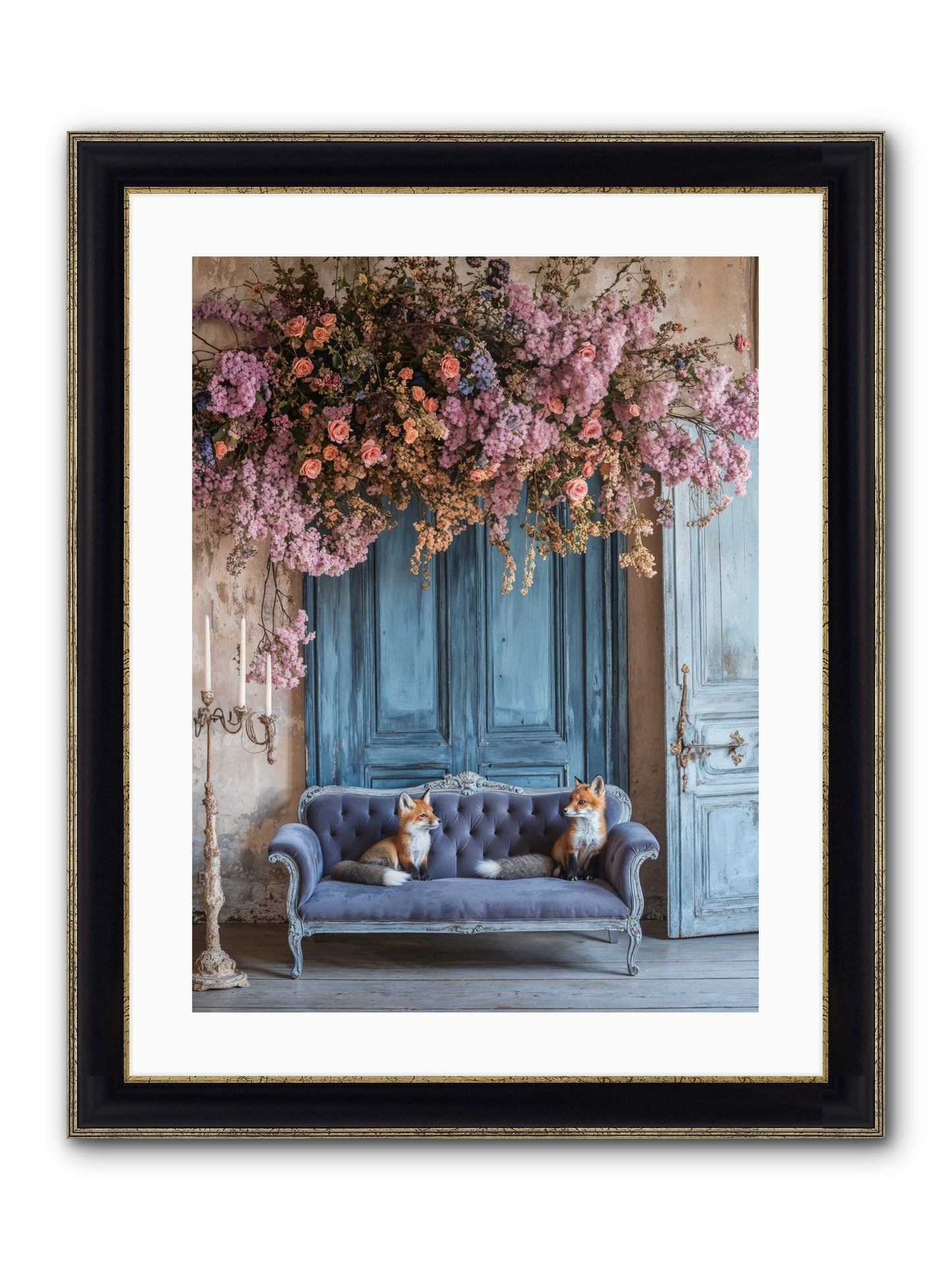 Jewels In The Thicket Framed Print - Black & Gold 18x24