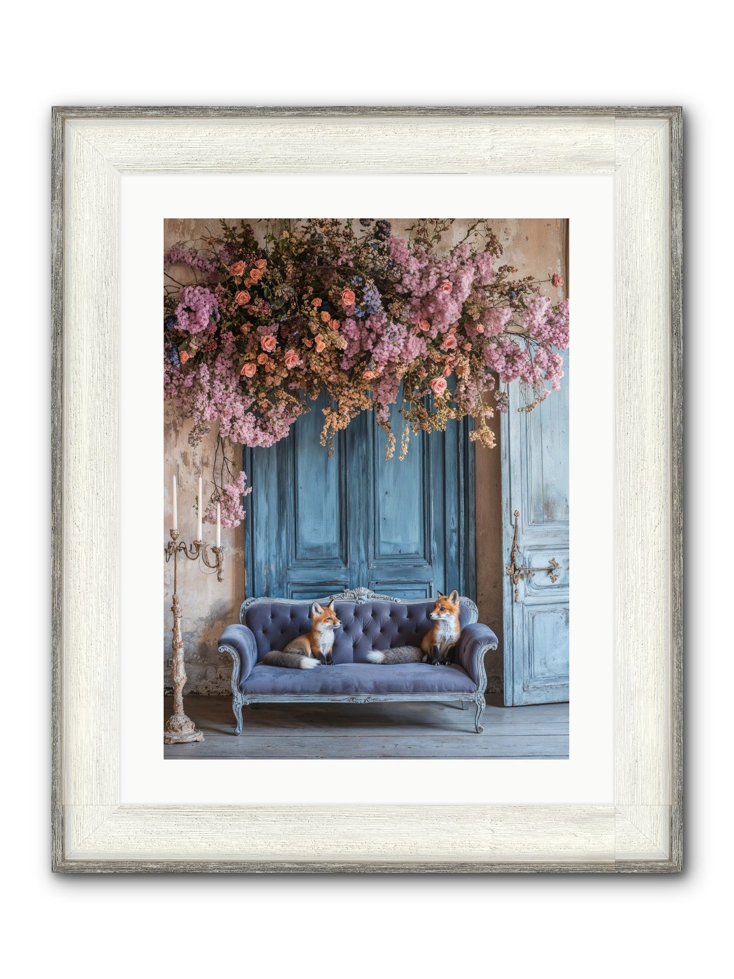 Jewels In The Thicket Framed Print - Driftwood White 18x24