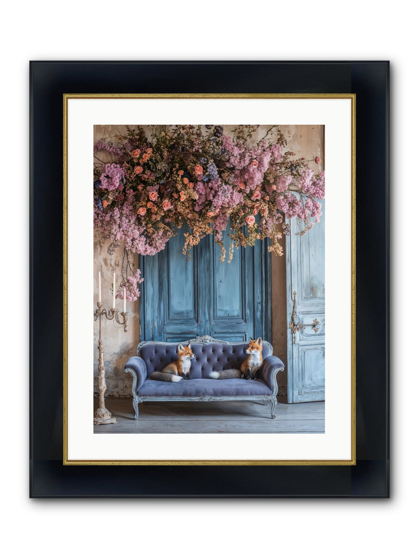 Jewels In The Thicket Framed Print - Wide Black w/Gold 18x24