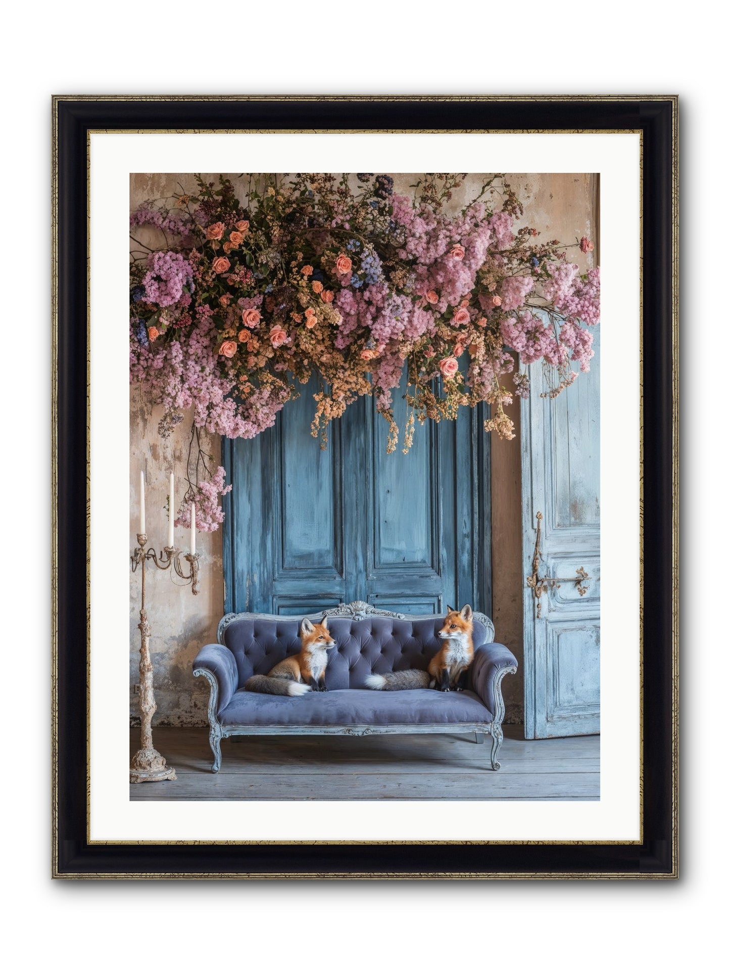 Jewels In The Thicket Framed Print - Black & Gold 24x32