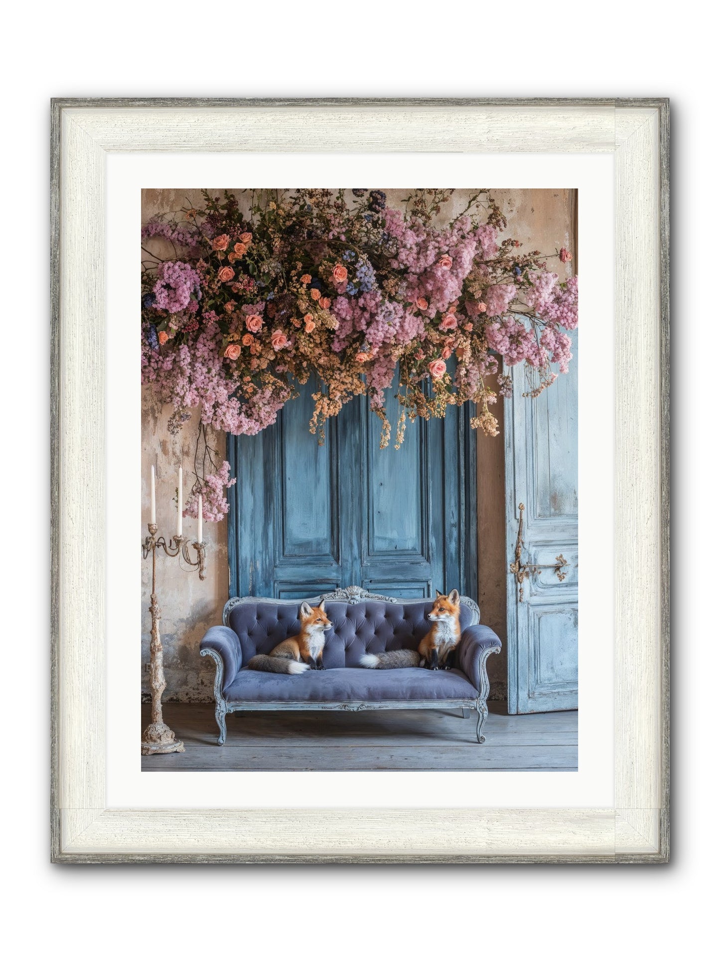 Jewels In The Thicket Framed Print - Driftwood White 24x32