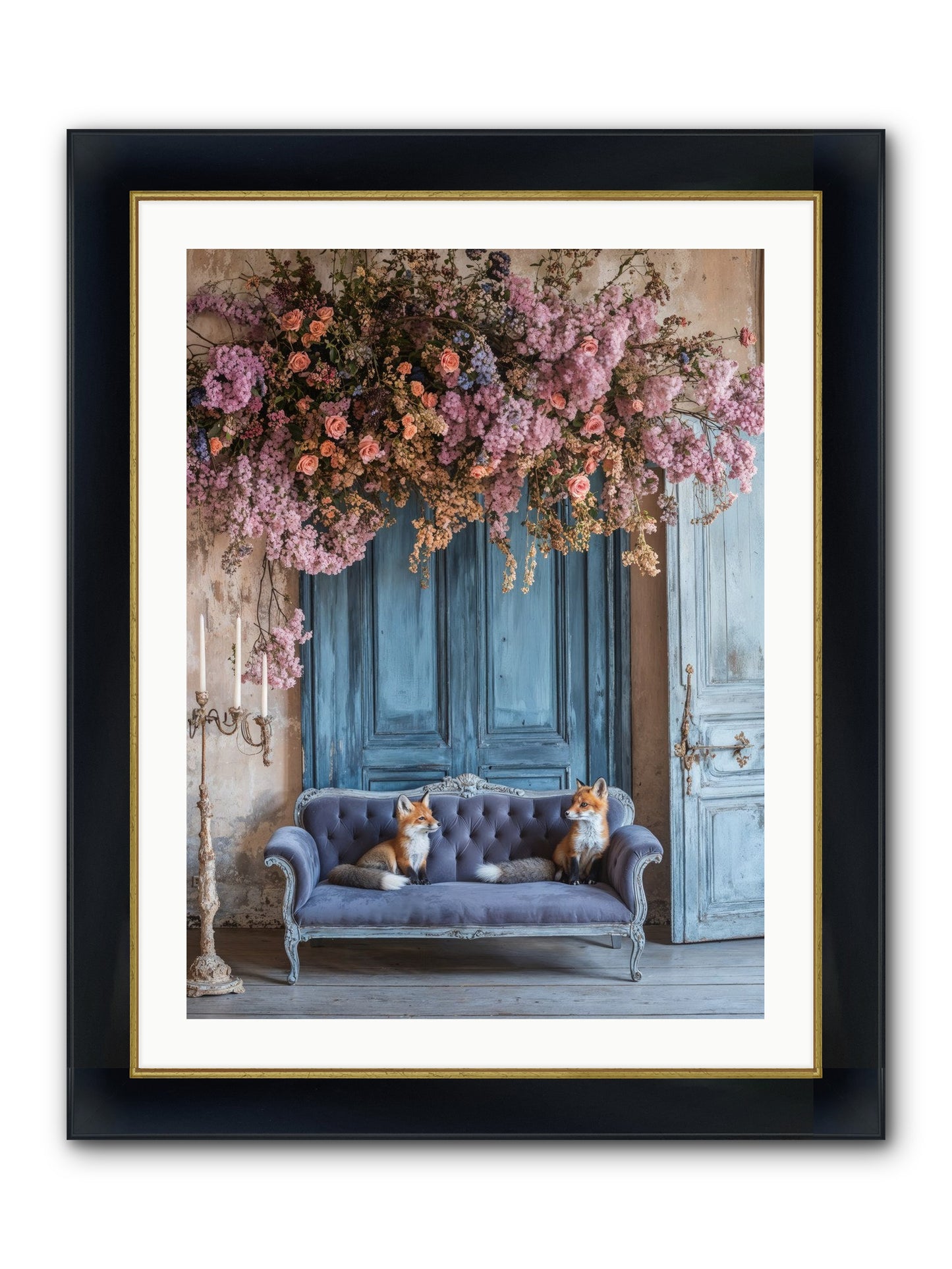 Jewels In The Thicket Framed Print - Wide Black w/Gold 24x32
