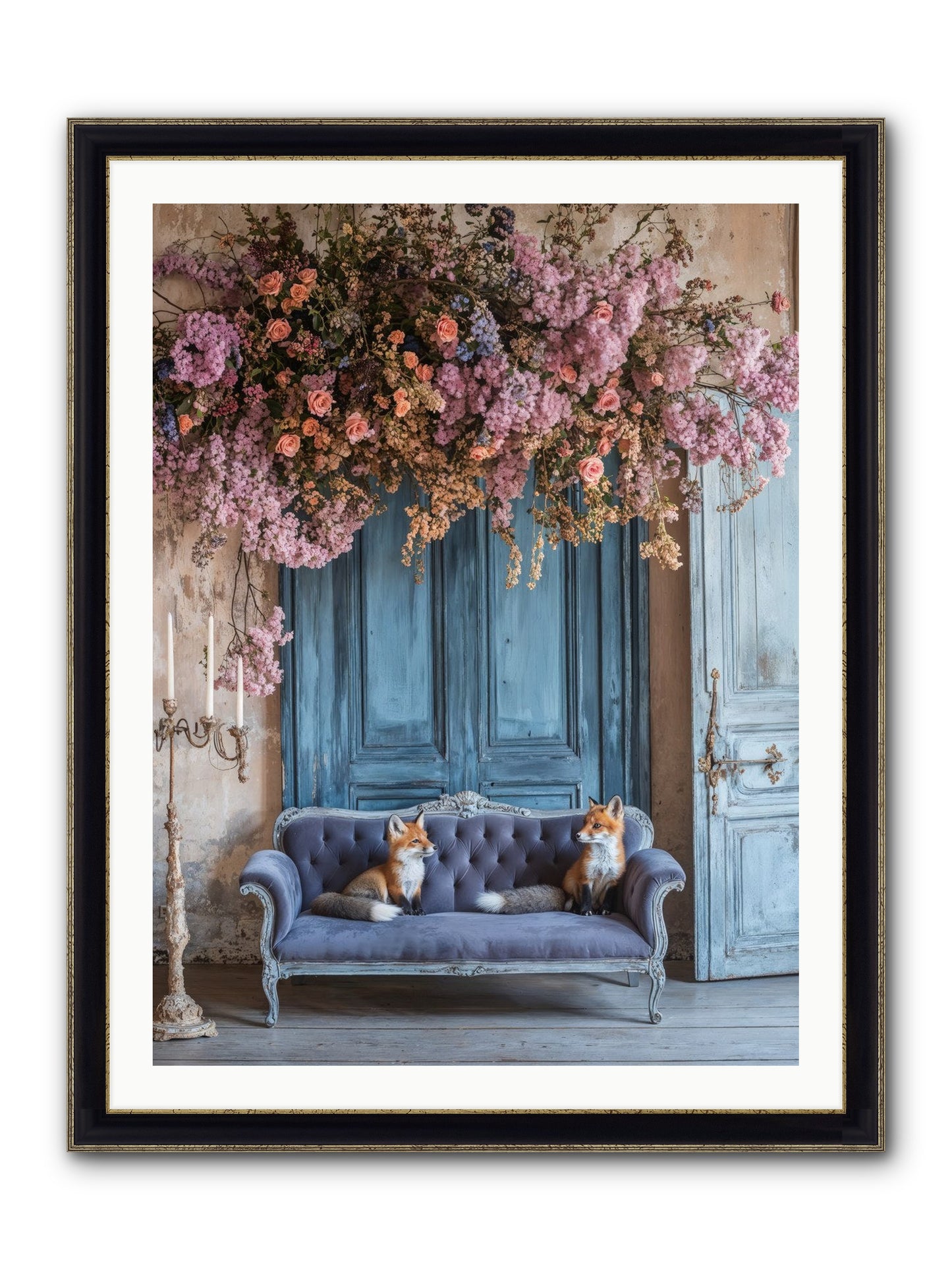 Jewels In The Thicket Framed Print - Black & Gold 30x40